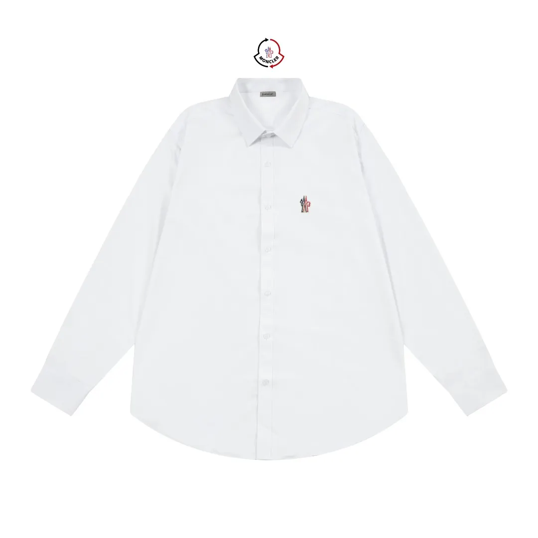 P270 Moncler official website classic brand logo design long-sleeved shirt, custom-dyed fabric, upper body full of high-end feel, pure cotton bamboo fiber fabric, high quality, same style for men and women. Size: 39-43 (M-3XL)