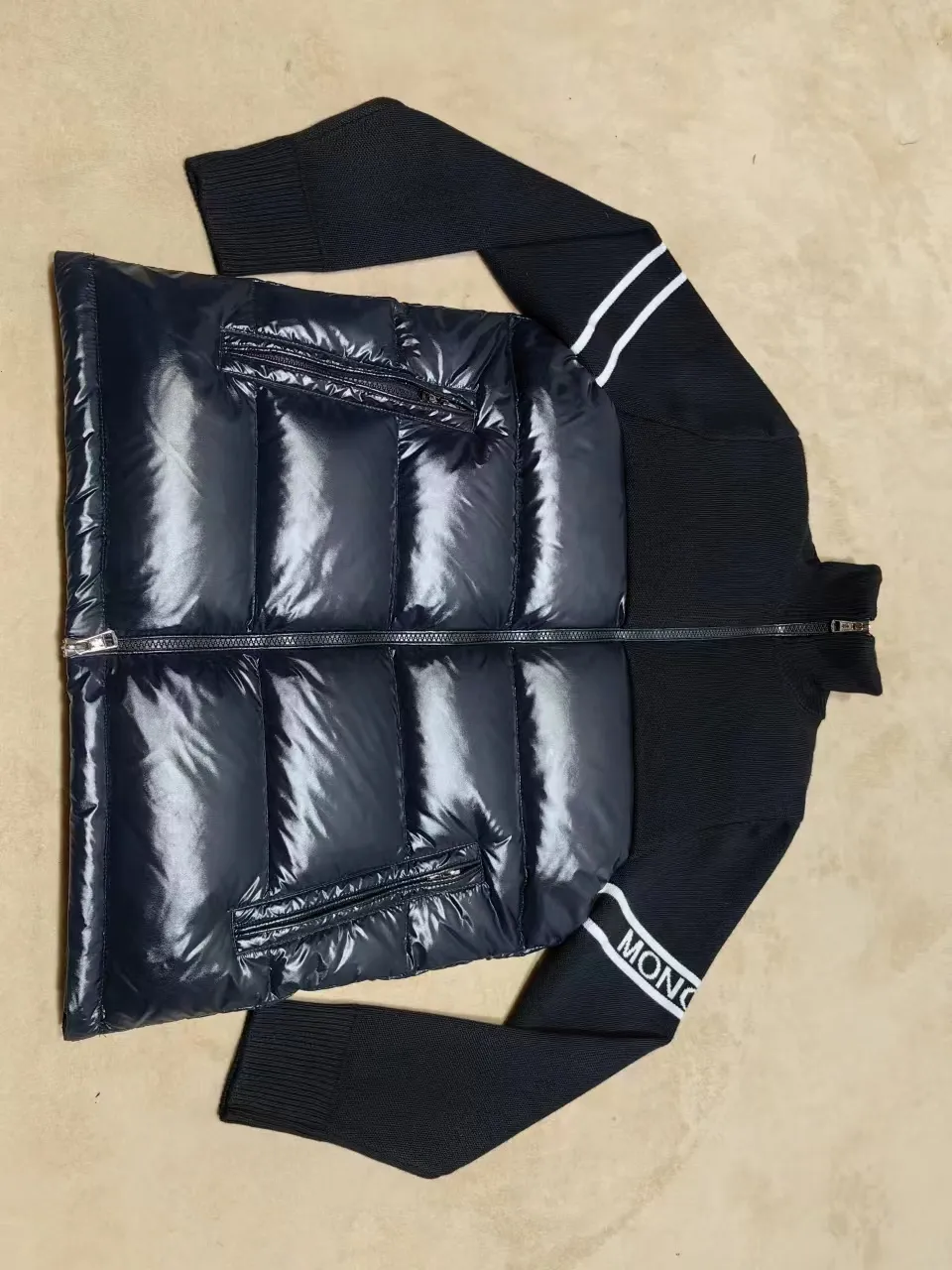 P720 C35# Spot Moncler 24 Autumn and Winter New Men's Thick Down Knitted Splicing Down Jacket