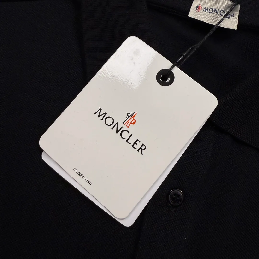 P220 Moncler pixel logo embroidered polo shirt, sizes XS-L