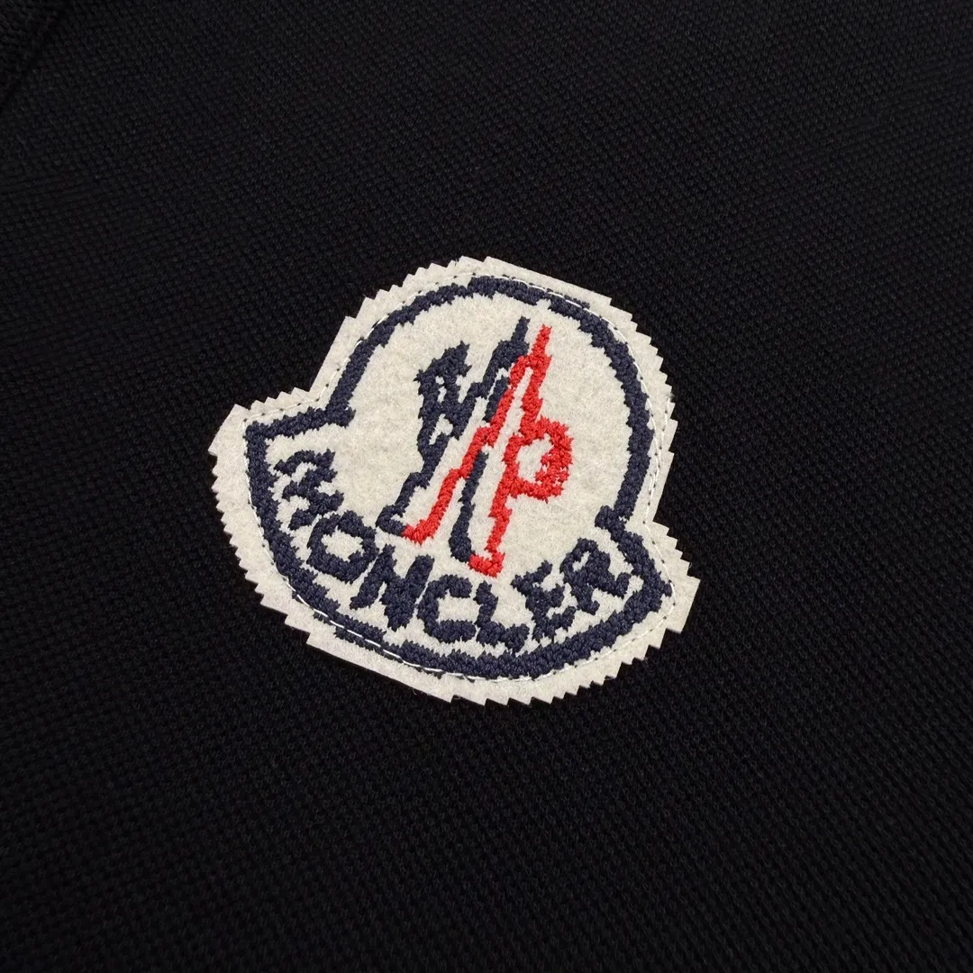 P220 Moncler pixel logo embroidered polo shirt, sizes XS-L
