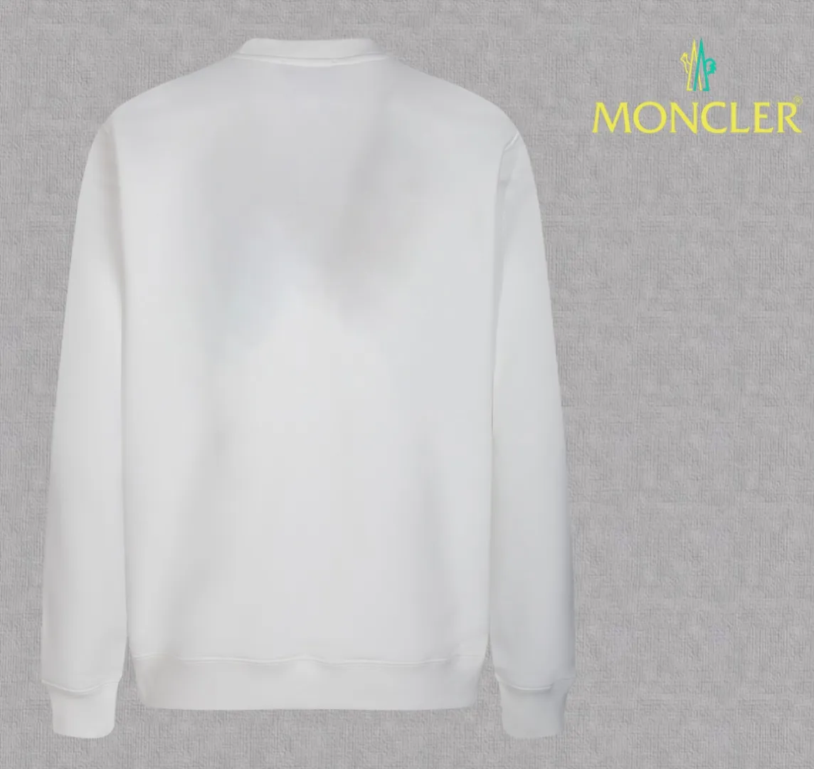 P210 High-version sweatshirt) [Long-term stock] 〖𝐌𝐎𝐍𝐂𝐋𝐄𝐑~Mask〗 Made of 440g heavy-weight fabric. It is different from the market currency. It can be matched with any variety and is properly handsome. 😎The whole dress is made of double waistcoats. The double waistcoats make the whole dress more three-dimensional. Not ordinary factories can do such fine work. 2025 Spring runway version of the T stage, on sale at the counter, round neck terry sweatshirt, high-end double-strand pure cotton, custom-made stretch ribs, dyed in the same vat, complete with three standards, matched with exquisite embroidered LOGO on the chest, simple and advanced, same style for men and women. Color: black, apricot, white, size: S M L XL 2XL