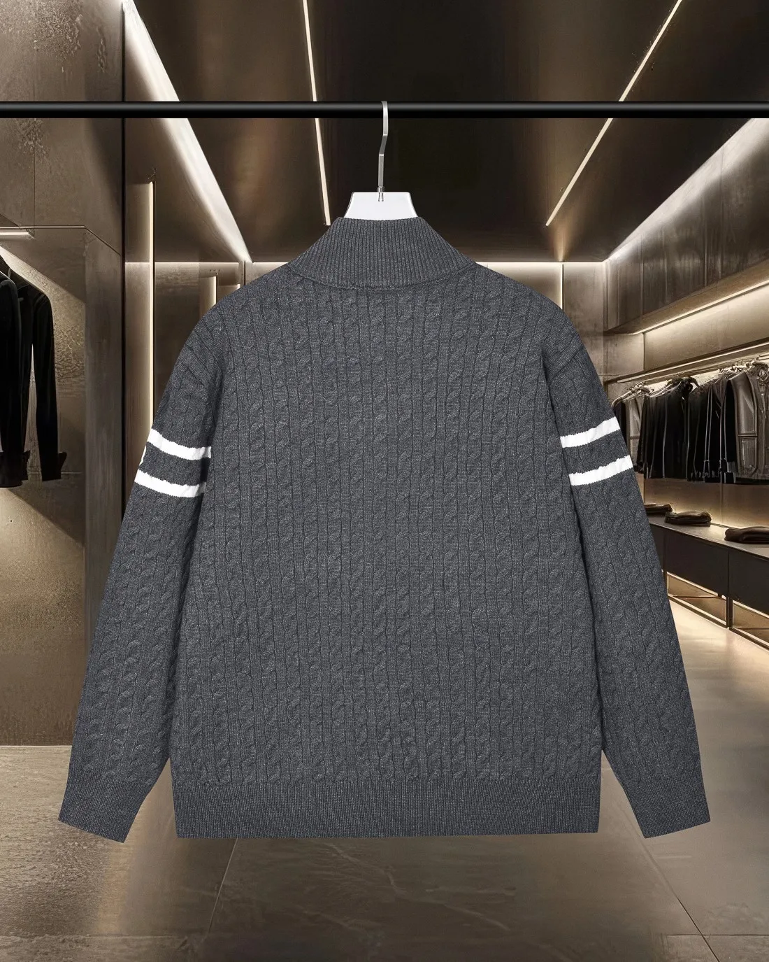 P416 Moncler/muzzle 25Fw classic down spliced ​​stand-up collar sweater cotton woolen sweater jacket 2025FW official website new original fabric official same style selected sweater customization imported wool fabric high-end version, counter custom fabric High breathability and comfort, precision production, impeccable detail processing, ✅customized logo engraved buttons, complete three labels. Brand element design concept reflects high quality. It feels delicate and soft! Presenting a casual cut, the upper body shape is great 🐍 Color; black and gray Size: S-XL