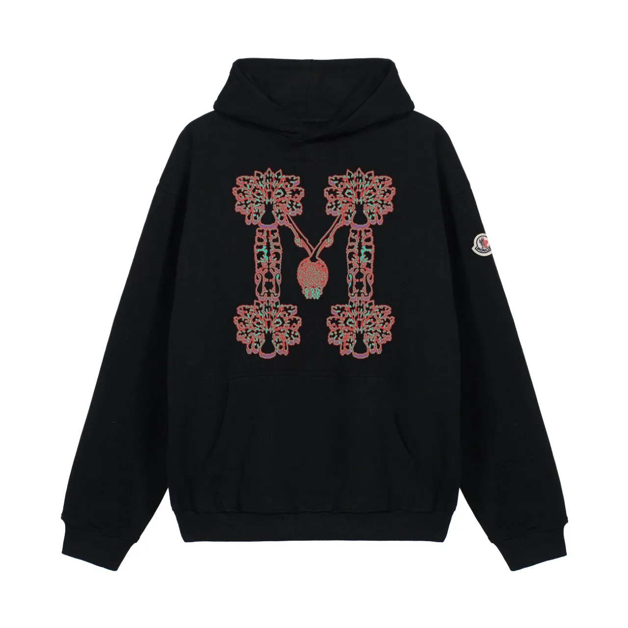 P270 Recommended model that will not be sold off the shelves, Moncler Mouth Mouth 480g velvet printed hooded sweatshirt, Australian velvet fabric is soft and comfortable, does not shrink, does not deform, does not pill) Original customized accessories Collar label Wash mark Hang tag Packaging (perfect details) Color White Black Size XS-L - Copy (59) - Copy - Copy