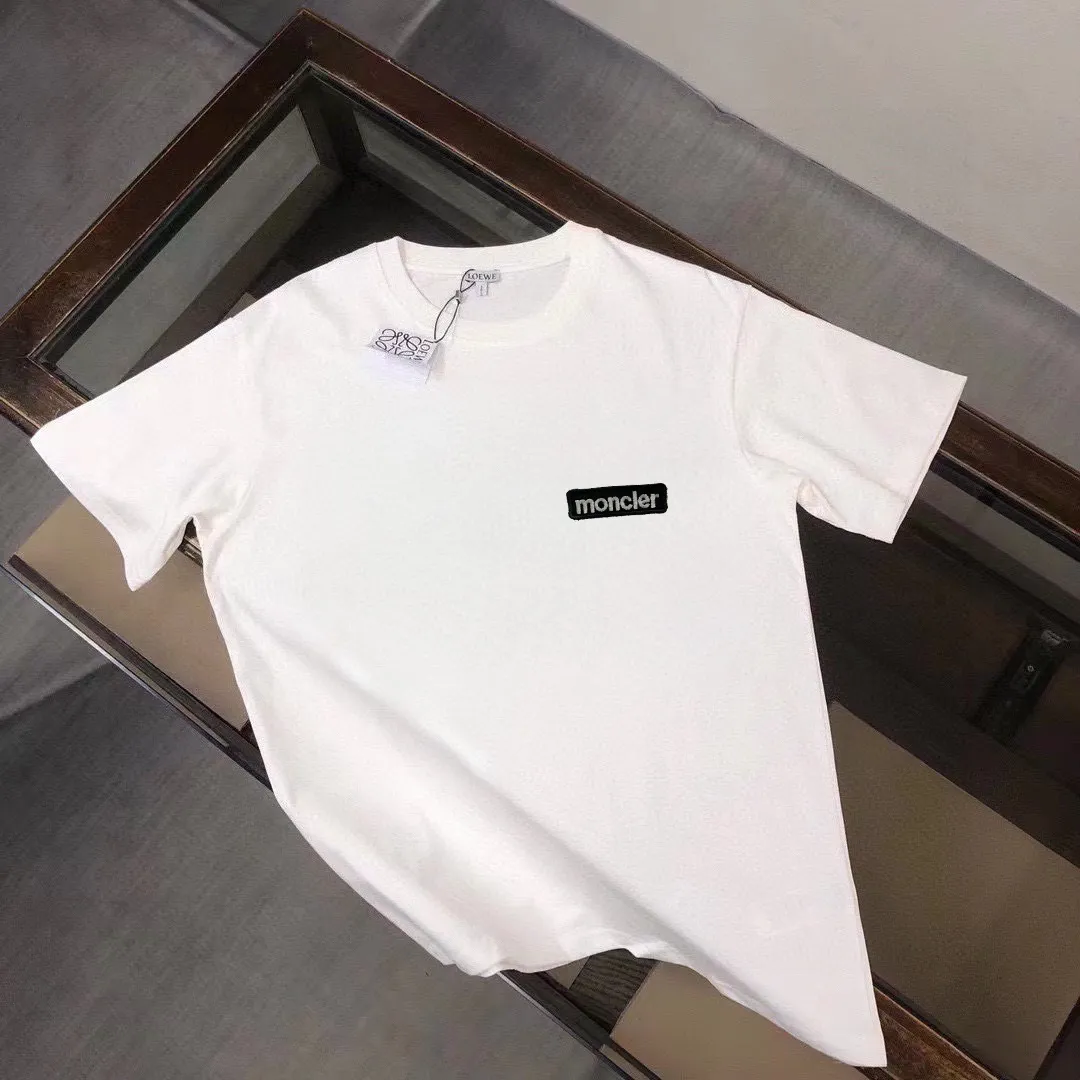 P140 Brand [MONCLER] (Good News for Fat People) original men's casual short-sleeved T-shirt, new product for spring and summer 2025, customized top-notch logo craftsmanship on the chest, matched with the entire details, quality and tailoring design are first-class, customized imported mercerized cotton fabric! Full of style, the color scheme is light and versatile. M-5XL (wear up to 220 pounds)