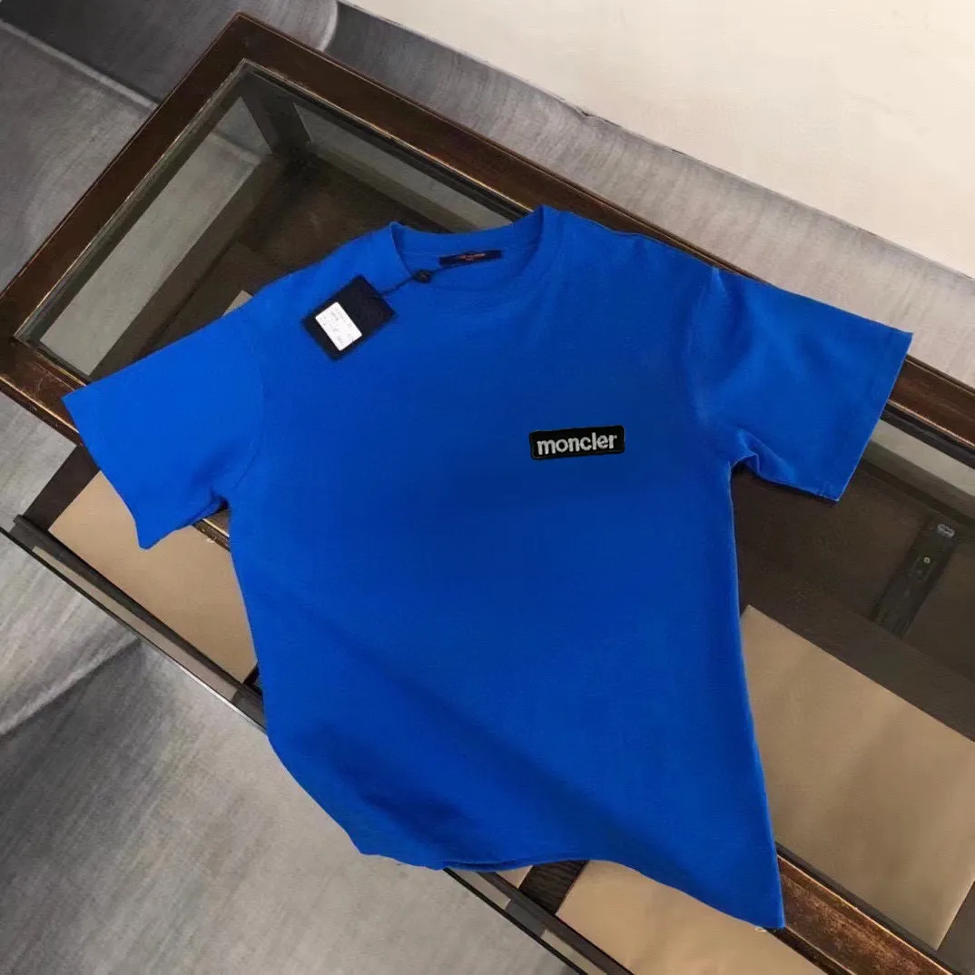 P140 Brand [MONCLER] (Good News for Fat People) original men's casual short-sleeved T-shirt, new product for spring and summer 2025, customized top-notch logo craftsmanship on the chest, matched with the entire details, quality and tailoring design are first-class, customized imported mercerized cotton fabric! Full of style, the color scheme is light and versatile. M-5XL (wear up to 220 pounds)