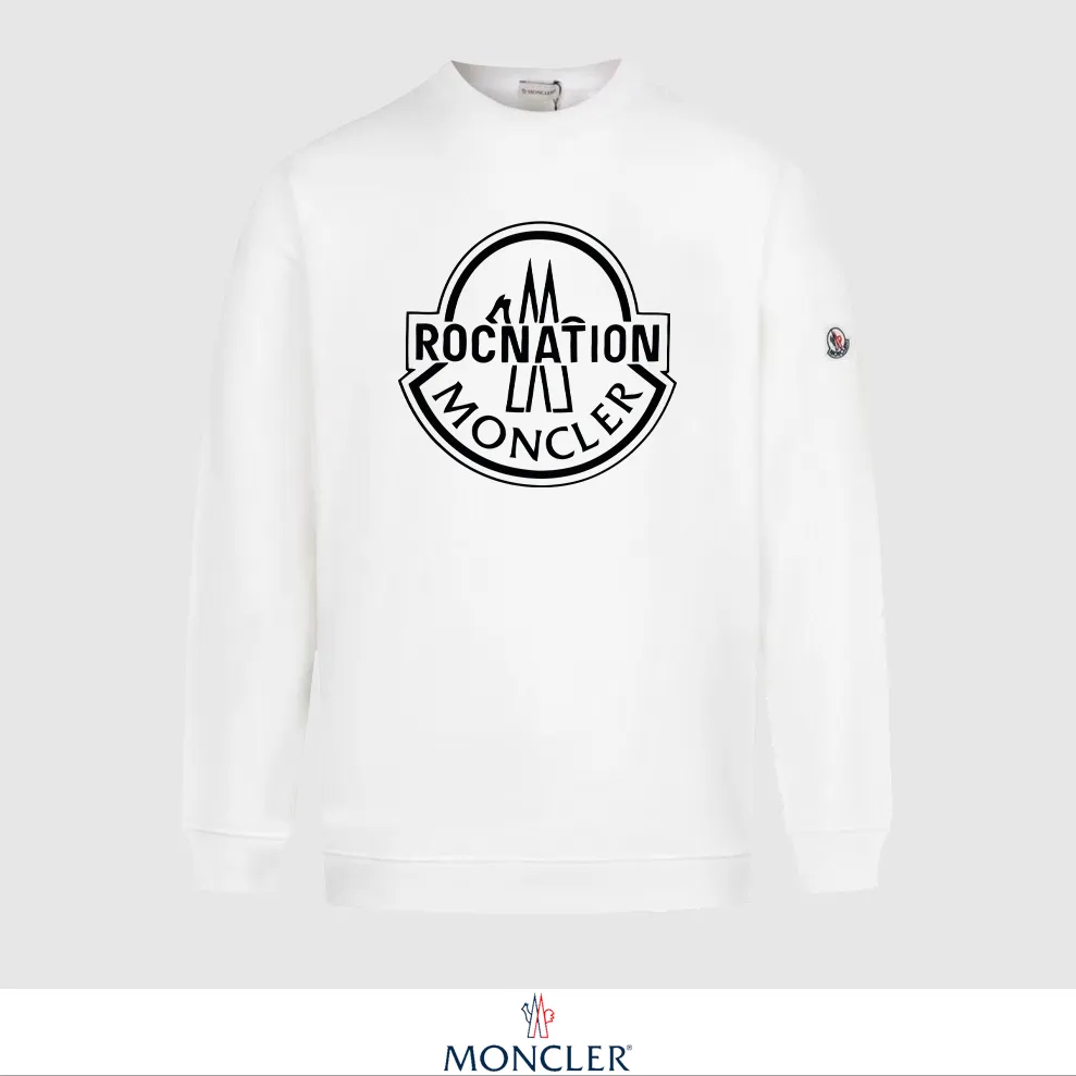 P240 Recommend the most popular Moncler masked 380g printed terry crew neck sweatshirt. Breathable pure cotton fabric. The texture is very soft and comfortable. No shrinkage, no deformation, no pilling). Original customized accessories. Collar label. Wash mark. Hang tag. Packaging (perfect details). Color: White. Black. Size: XS S M L.