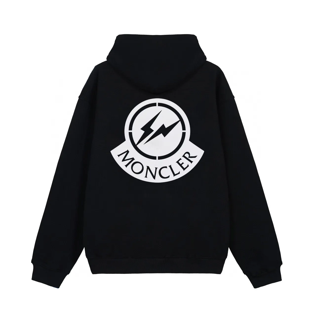 P270 Recommended with confidence, Moncler Mouth Mouth 480g Velvet Printed Hooded Sweatshirt Australian velvet fabric is soft and comfortable, does not shrink, deform, and does not pill) Original customized accessories Collar label Wash mark Hang tag Packaging (perfect details) Color White Black Size XS-L - Copy (16)