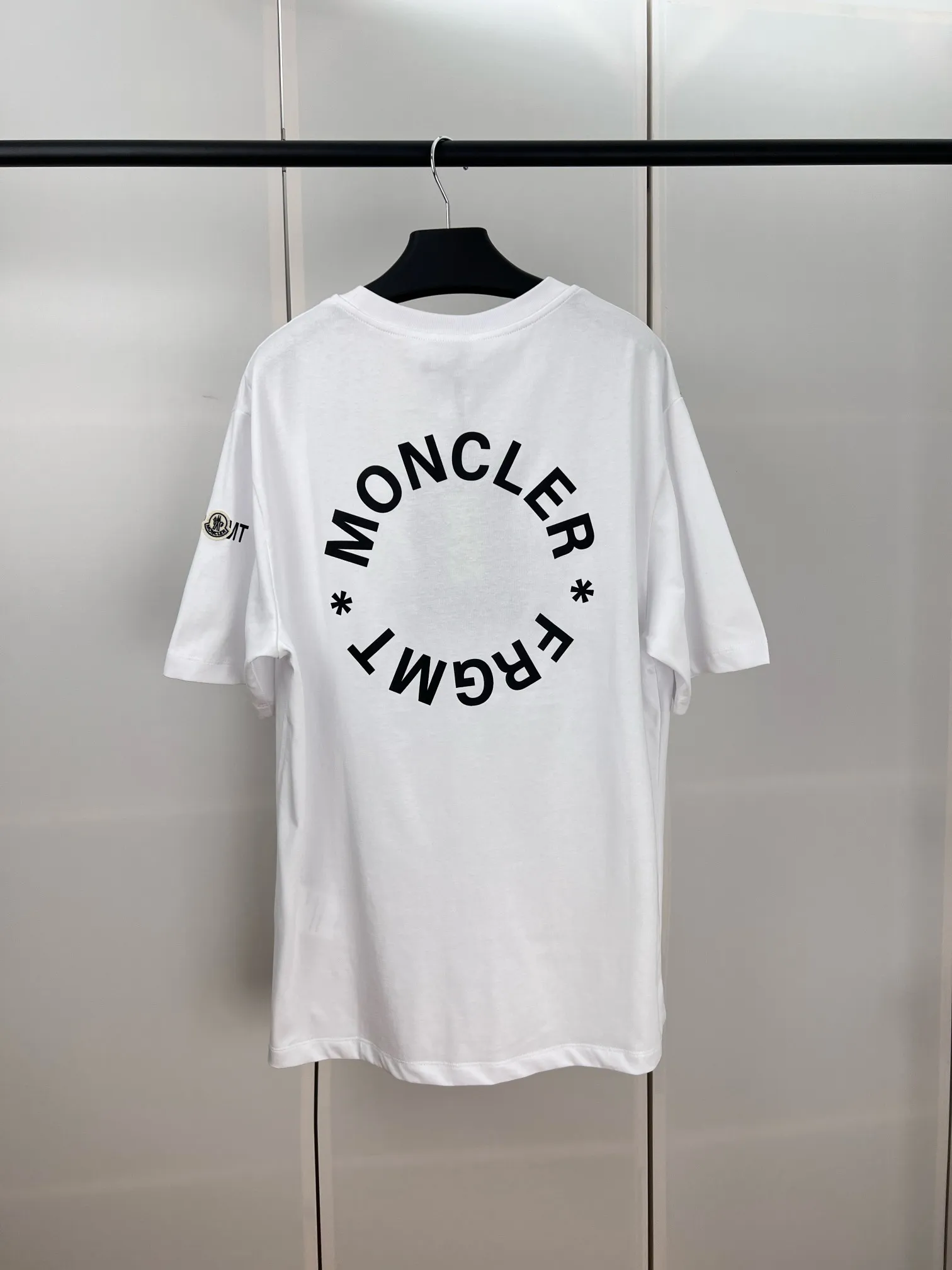P240 Moncler masked letter print embroidered logo short sleeves S/M/L/XL