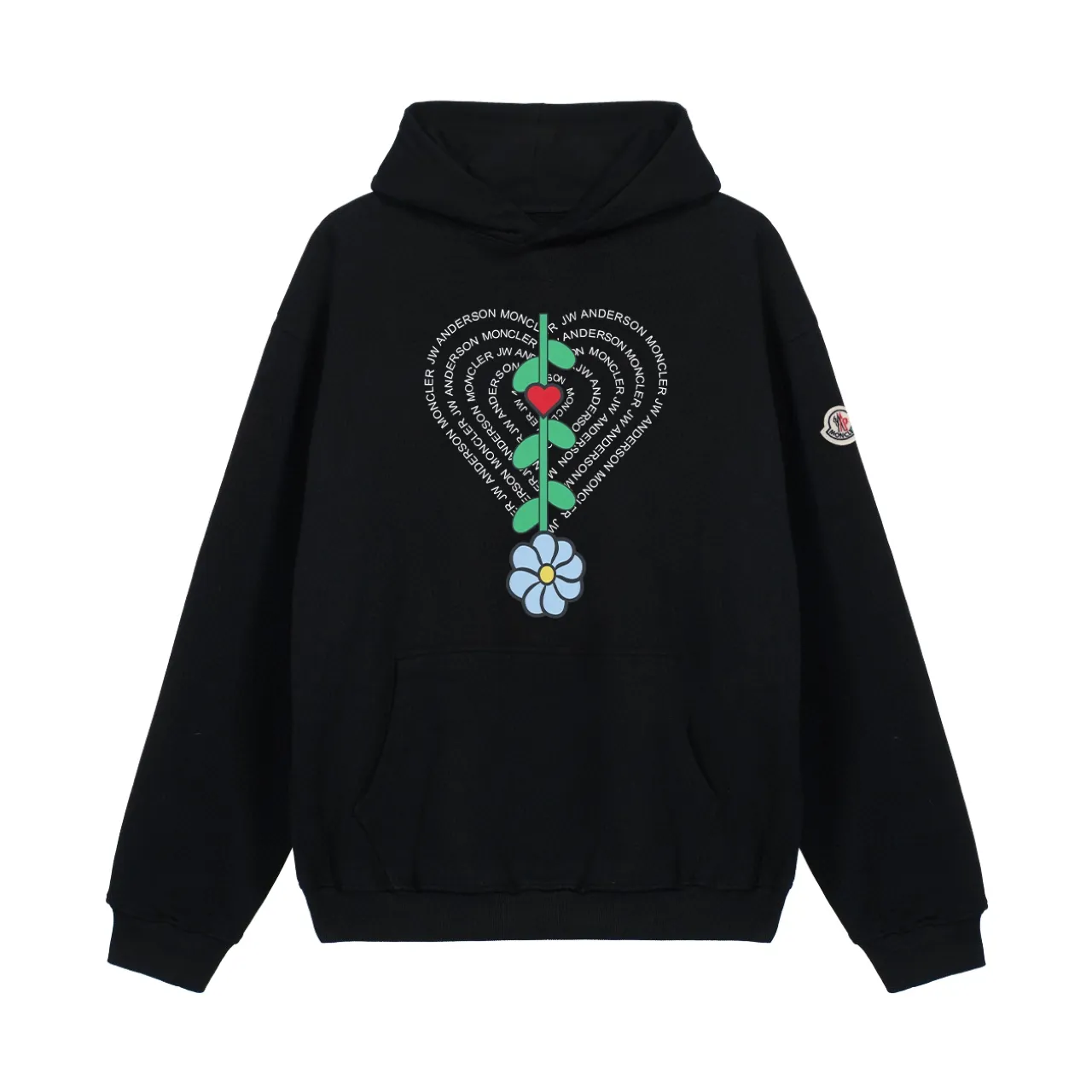 P270 Recommend with confidence, Moncler Mouth Mouth 480g Velvet Printed Hooded Sweatshirt, Australian velvet fabric is soft and comfortable, does not shrink, does not deform, does not pill) Original customized accessories Collar label Wash mark Hang tag Packaging (perfect details) Color White Black Size XS-L - Copy (35) - Copy