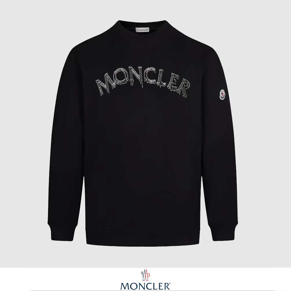 P240 Recommend the most popular Moncler masked 380g printed terry crew neck sweatshirt. Breathable pure cotton fabric. The texture is very soft and comfortable. No shrinkage, no deformation, no pilling). Original customized accessories. Collar label. Wash mark. Hang tag. Packaging (perfect details). Color: White. Black. Size: XS S M L.