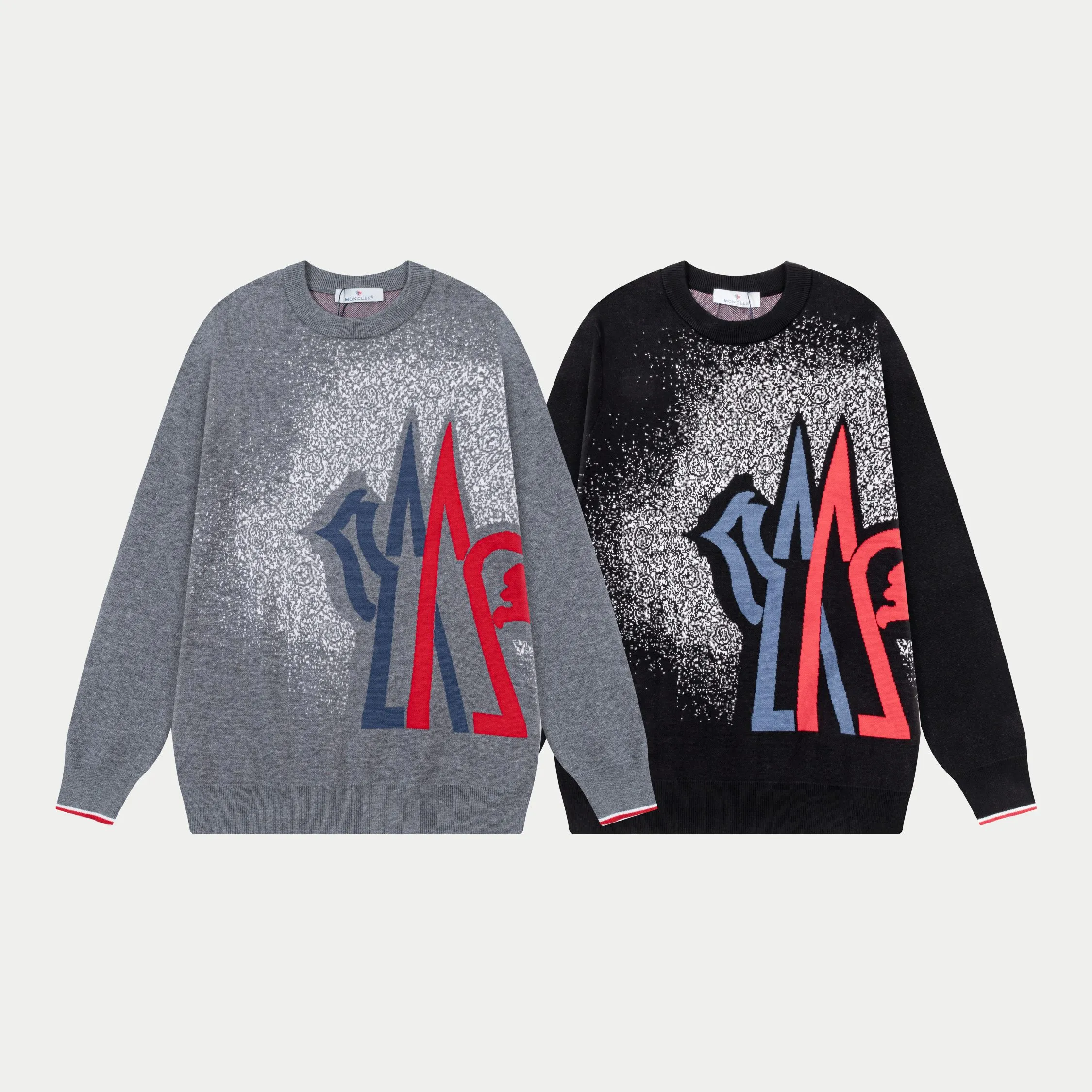 P320 MONCLER 25ss new round neck sweater. Original fabric. Weaved with customized natural medium-thick imported wool gauze. It feels very comfortable and smooth. The version is quite wide and stylish. Produced by a first-line brand factory. Woven by imported machines. It is very soft and skin-friendly to wear. It will not deform after long-term wear. The latest autumn and winter style. Fashionable and personalized. Super versatile and good-looking. Very suitable for men and women. A must-have for everyone. Color: Gray Black Size: M-3XL
