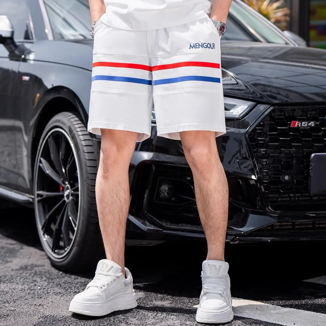 P560 Brand [MONCLER Mouth Covered] 2025 round neck short-sleeved shorts suit. The pure cotton fabric upper body will not be stuffy, the smooth and comfortable skin-friendly effect is more breathable, the fabric has its own texture, classic logo technology, a new interpretation from a unique angle, the first choice for fashion and versatility! Size: M-3XL (maximum wear: 190 pounds)