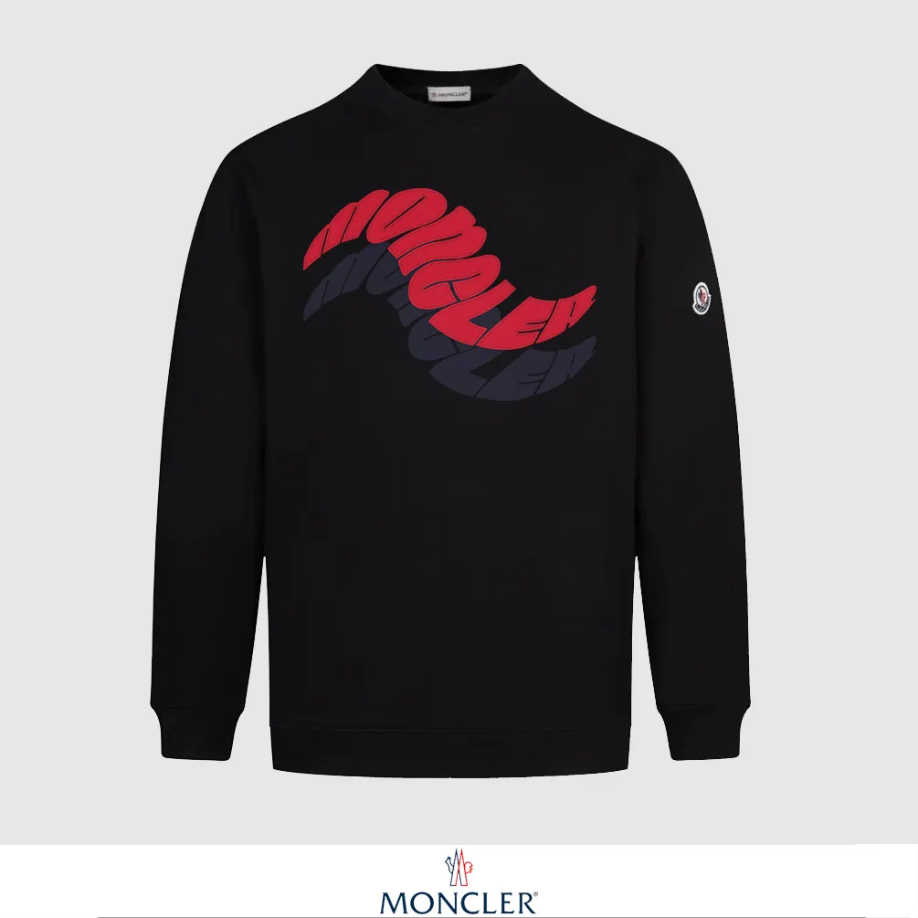 P240 Recommend the most popular Moncler masked 380g printed terry crew neck sweatshirt. Breathable pure cotton fabric. The texture is very soft and comfortable. No shrinkage, no deformation, no pilling). Original customized accessories. Collar label. Wash mark. Hang tag. Packaging (perfect details). Color: White. Black. Size: XS S M L.