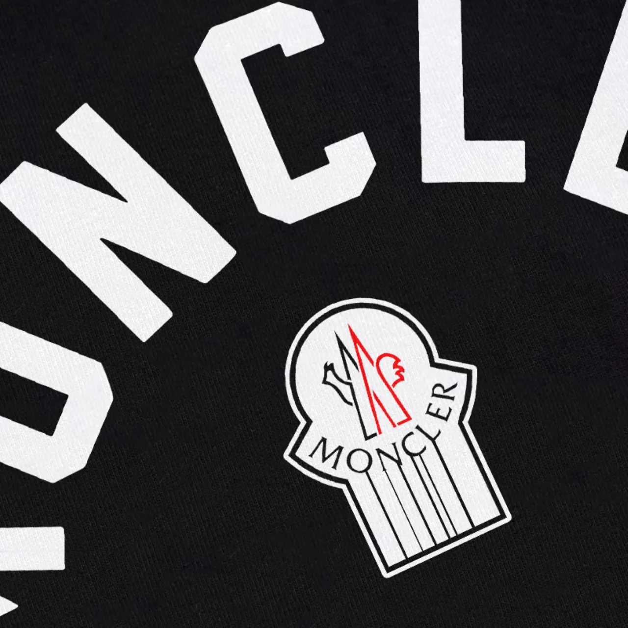 P270 Recommended for sale with confidence Moncler Mouth Mouth 480g Velvet printed hooded sweatshirt Australian velvet fabric is soft and comfortable, does not shrink, does not deform, does not pill) Original customized accessories Collar label Wash mark Hang tag Packaging (perfect details) Color White Black Size XS-L - Copy (55) - Copy