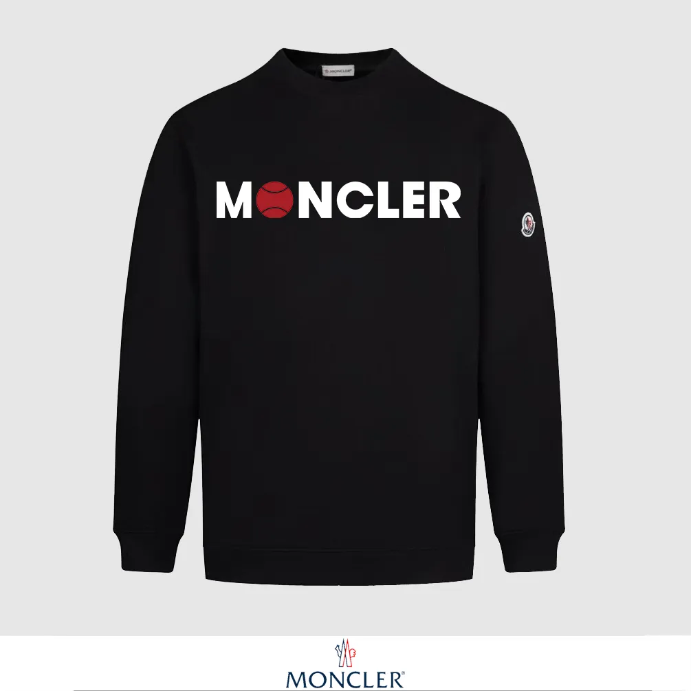 P240 Recommend the most popular Moncler masked 380g printed terry crew neck sweatshirt. Breathable pure cotton fabric. The texture is very soft and comfortable. No shrinkage, no deformation, no pilling). Original customized accessories. Collar label. Wash mark. Hang tag. Packaging (perfect details). Color: White. Black. Size: XS S M L.