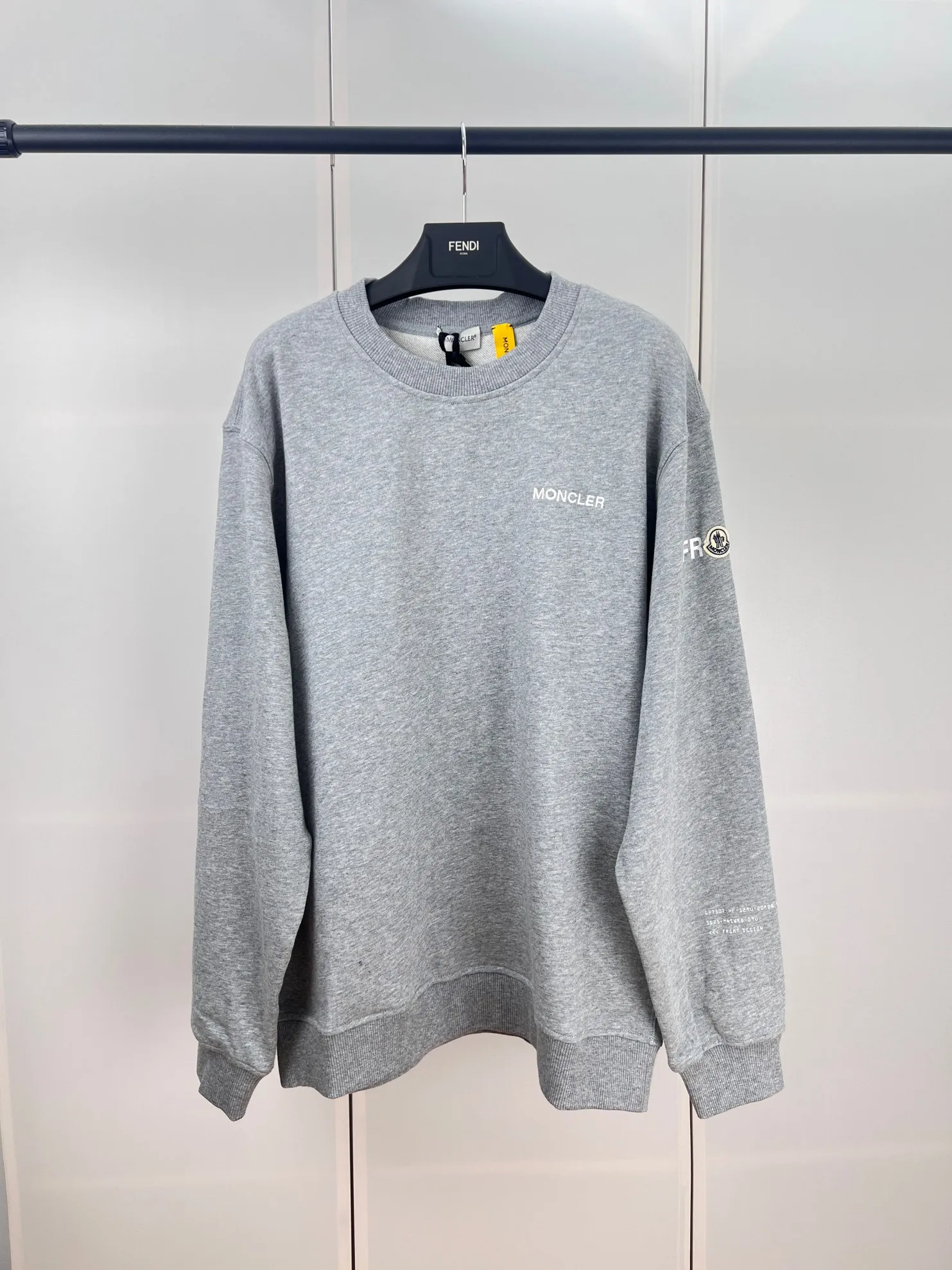 P390 Moncler masked letter embroidery printed round neck sweatshirt S/M/L/XL