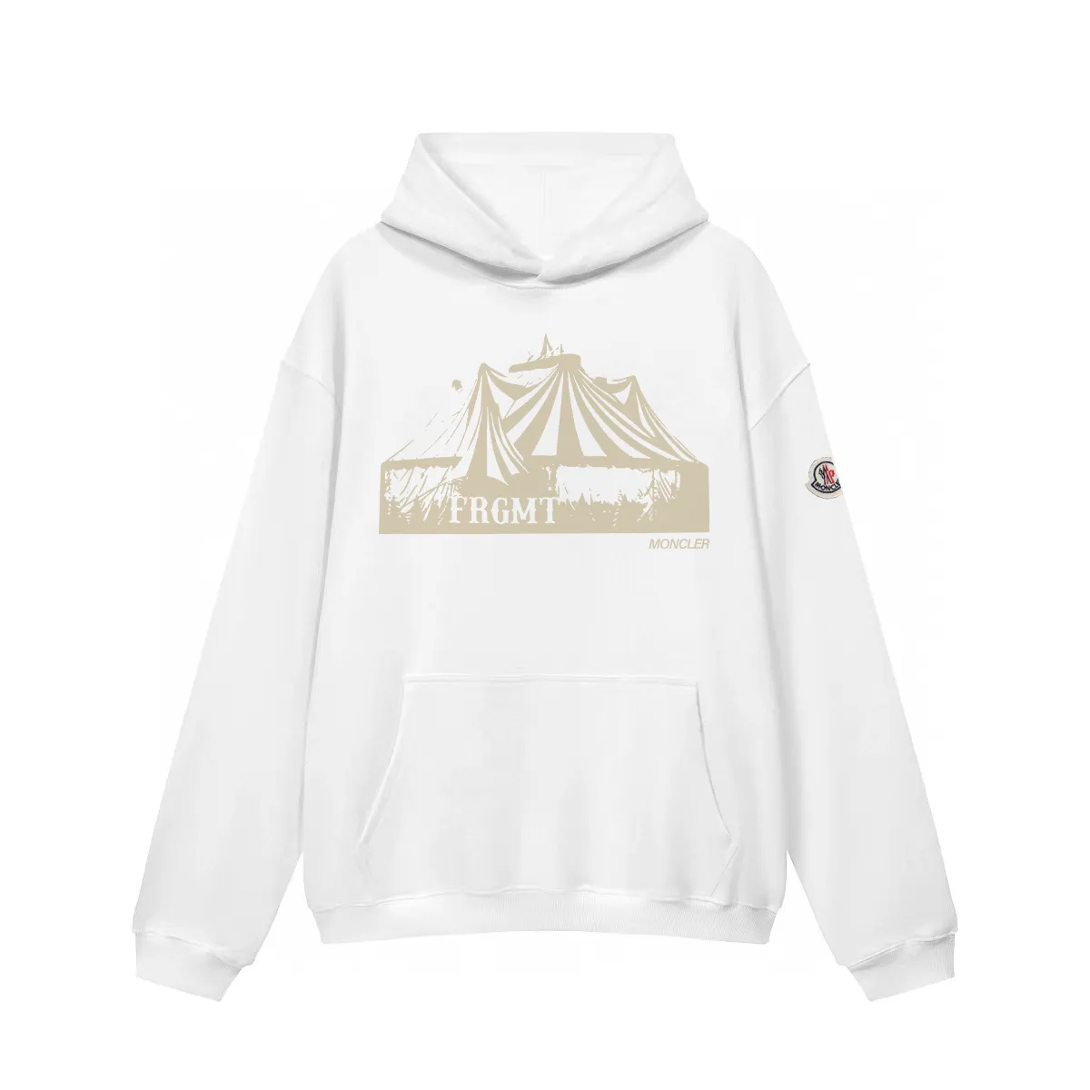 P270 Recommended model that will not be sold off the shelves, Moncler Mouth Mouth 480g Velvet Printed Hooded Sweatshirt, Australian velvet fabric is soft and comfortable, does not shrink, does not deform, does not pill) Original customized accessories Collar label Wash mark Hang tag Packaging (perfect details) Color White Black Size XS-L - Copy (26) - Copy