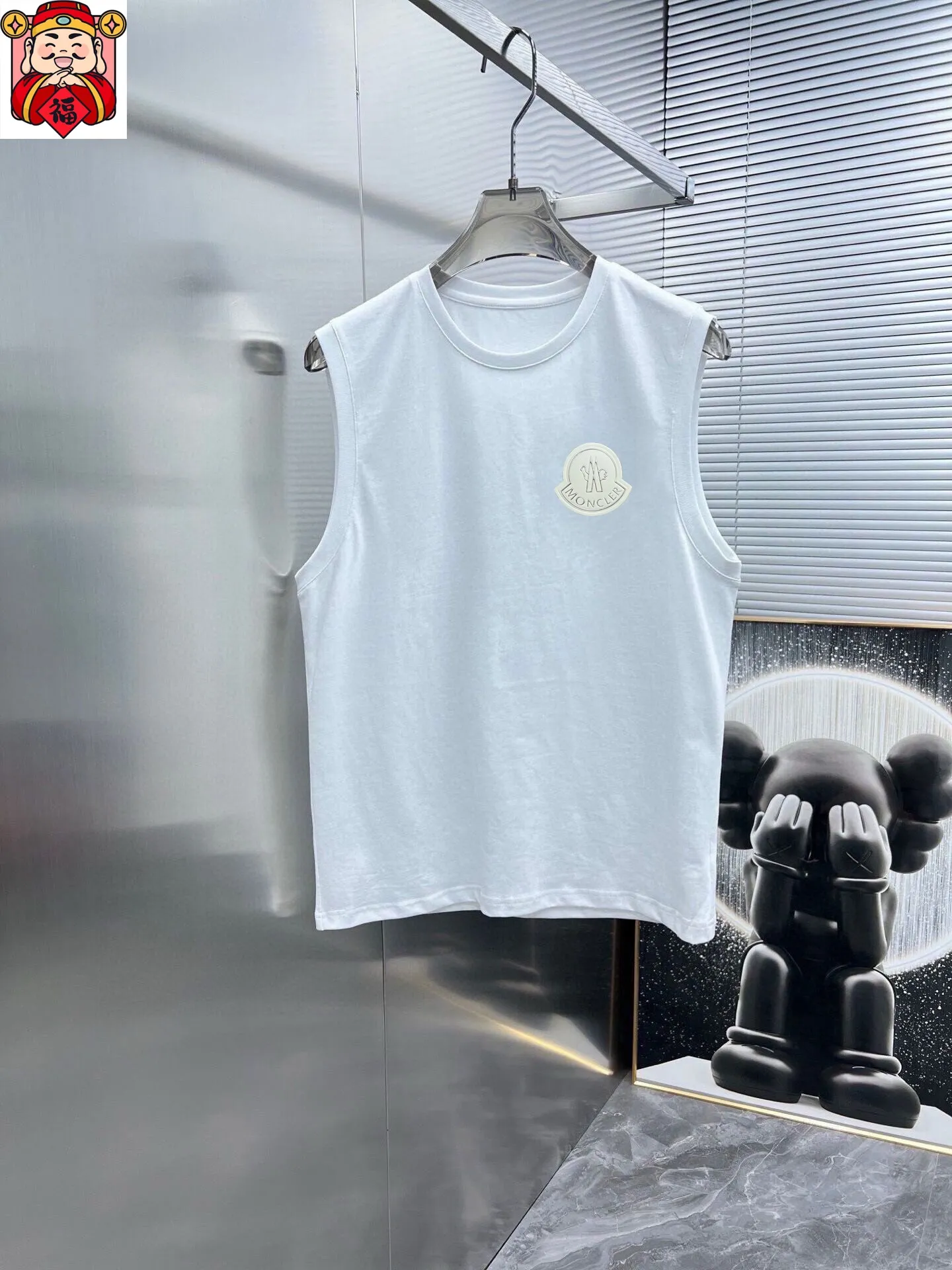 P280 brand [MONCLER] 2025 spring and summer new vest suit, classic and simple style, anyone can drive easily, imported custom mercerized cotton fabric, soft, comfortable and stylish, sweat-absorbent and breathable, classic brand letter logo design on the chest, luxury fashion craft style, foreign trade company order, luxury classic design, fashionable must-have item! Highly recommended to buy! 🔺🔺Counter size: M～3XL