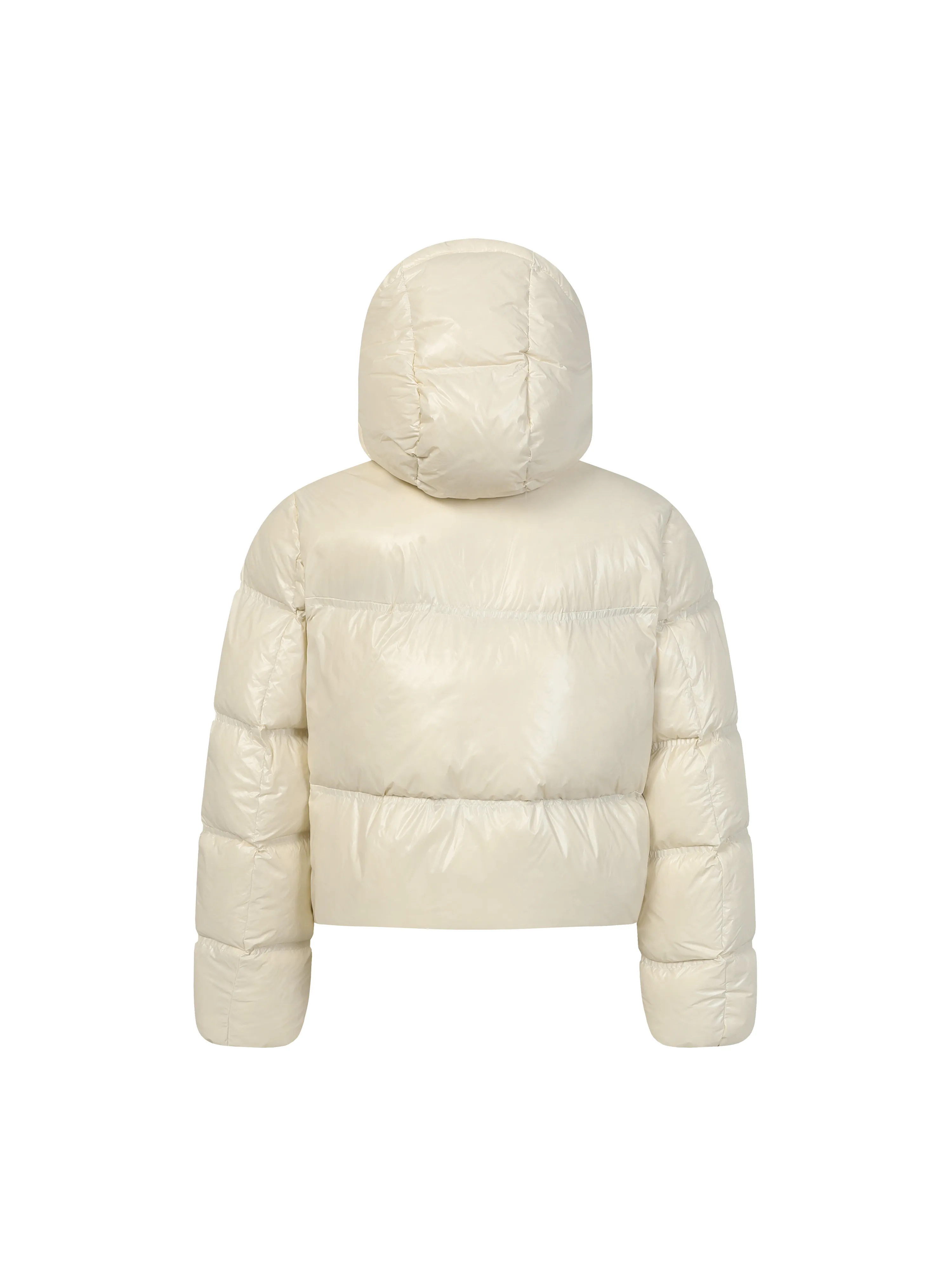 P920 Moncler/Meng Mouth Women's Square Quilted Hooded Short Down Jacket Fabric selection: Selected high-density super laqué nylon fabric, matched with lightweight down filling, and nylon lining design, which ensures excellent thermal performance while showing an avant-garde urban style.  Craftsmanship and details: The short silhouette is paired with innovative super laqué nylon fabric, which presents a unique glossy texture and perfectly blends functionality and fashion. Breakthrough asymmetrical tailoring, with double-button closure system. Three-dimensional geometric quilting technology, creating visual hierarchy through differentiated quilting sizes on the body and sleeves. Detachable and adjustable hood design to meet various dressing needs. Double closure system (zipper + snap button) ensures windproof and warm. Multifunctional storage space: zipper security pocket + snap-button chest pocket. Drawstring hem design, the tightness can be adjusted freely. 90 national standard high-quality white duck down: Selected high-loft down, weighing 210g, light and warm, with excellent temperature locking performance and good resilience.  Accessories: Customized armband Customized snap button Customized zipper puller Color: black/beige/green SIZE: 1/2/3/4