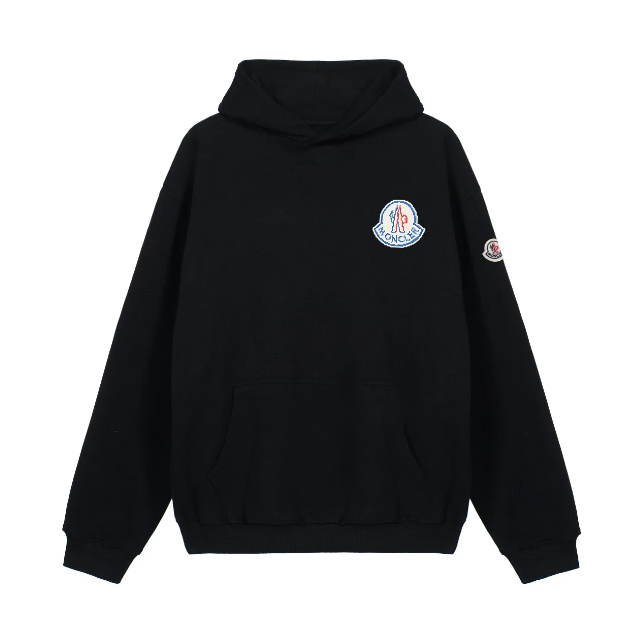 P270 Recommended model that will not be sold off the shelves, Moncler Mouth Mouth 480g velvet printed hooded sweatshirt, Australian velvet fabric is soft and comfortable, does not shrink, does not deform, does not pill) Original customized accessories Collar label Wash mark Hang tag Packaging (perfect details) Color White Black Size XS-L - Copy (72) - Copy - Copy