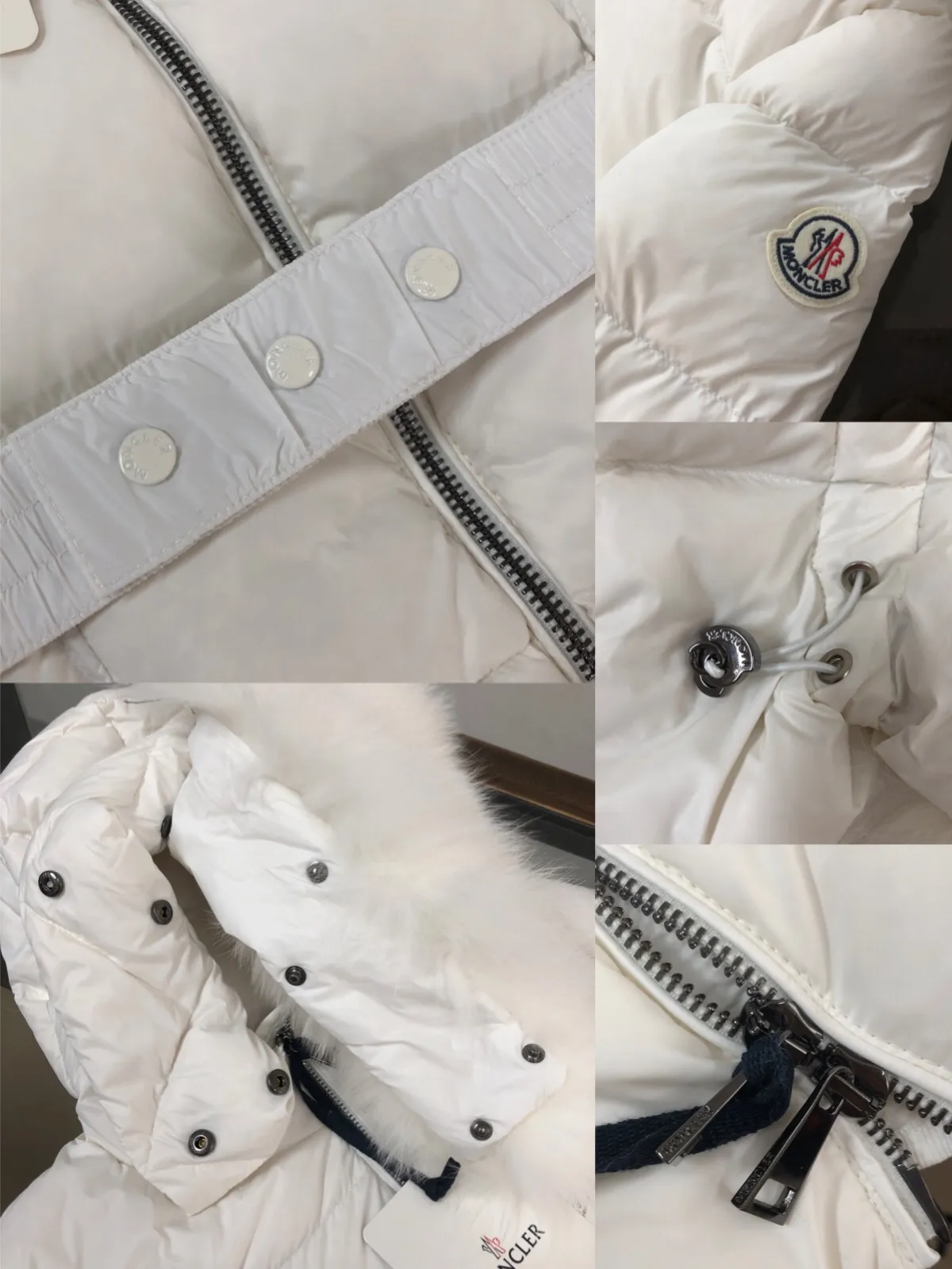 P980 🆕MONCLER Women's hooded short wool collared down jacket, the original version is made 1:1👍 There is an elastic waistband at the back, plus a color matching activity belt, the fabric is soft and comfortable, 90 velvet has good fill power, the slim cut upper body is light and neat, warm and not bloated✨👍 Color: black, white Size: 1234