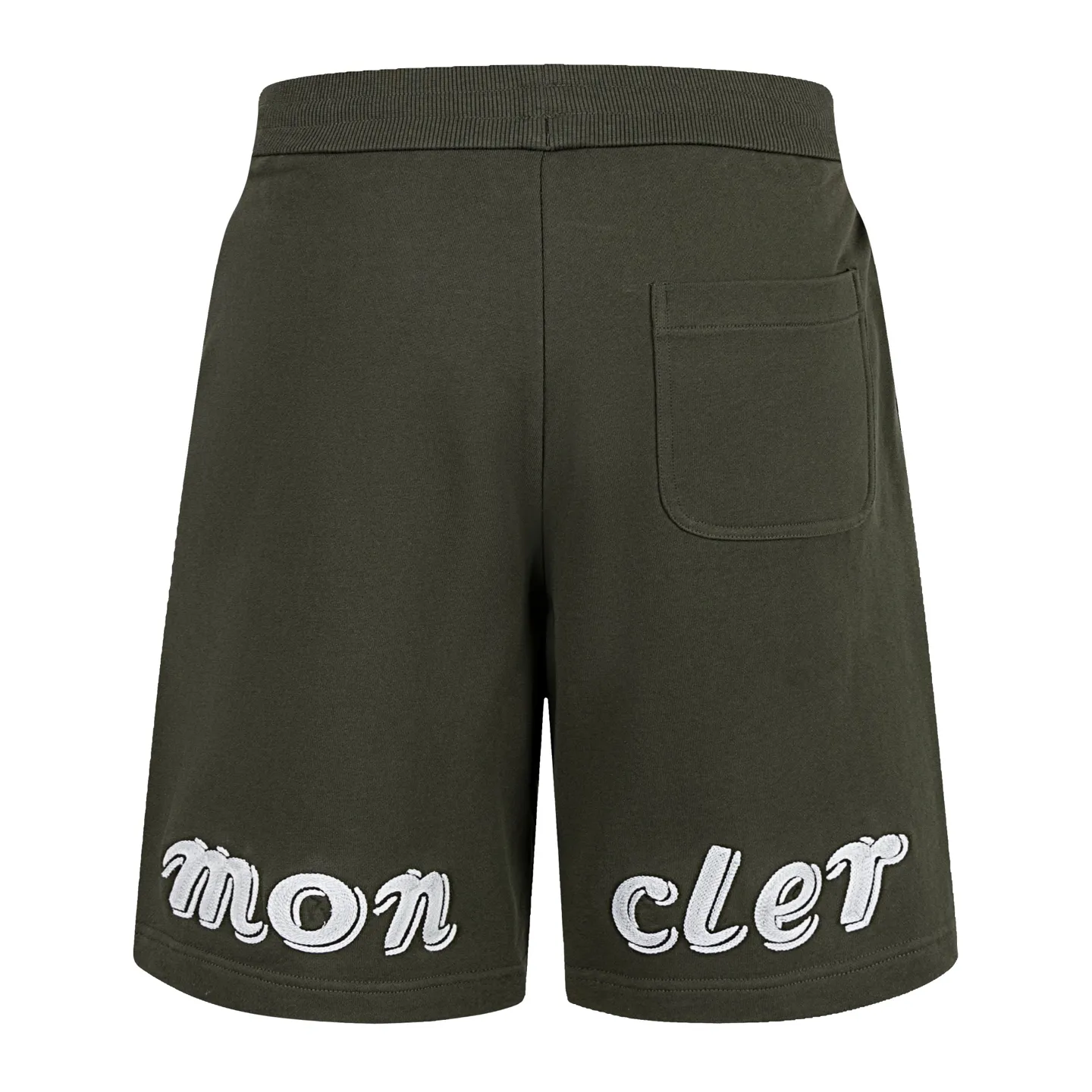 P300 Exclusive supply] Moncler Mouthless Three-Party Joint Shorts (Green) The fabric is made of single-sided fish-scale fabric woven with cotton as the base. The front is a smooth knitted surface, and the skin-contacting surface is formed into three-dimensional terry through the floating thread knitting technology of the knitting machine, which increases the fluffiness and has a delicate touch. The terry structure absorbs a large amount of water and evaporates quickly, so it is not easy to loosen and deform after repeated washing. The letters LOGO are embroidered on the back panel using 16,000 needles + 18,000 needles on the embroidery machine. The double-axis linear guide drives the embroidery frame, and the frame moving accuracy can reach 0.01mm/P, ensuring precise positioning of the embroidery pattern. By actively interfering with the shrinkage potential of cotton fibers, the fabric is able to transition from changeable to stable, improving dimensional stability while being less prone to deformation and wrinkles. Size:S-M-L-XL