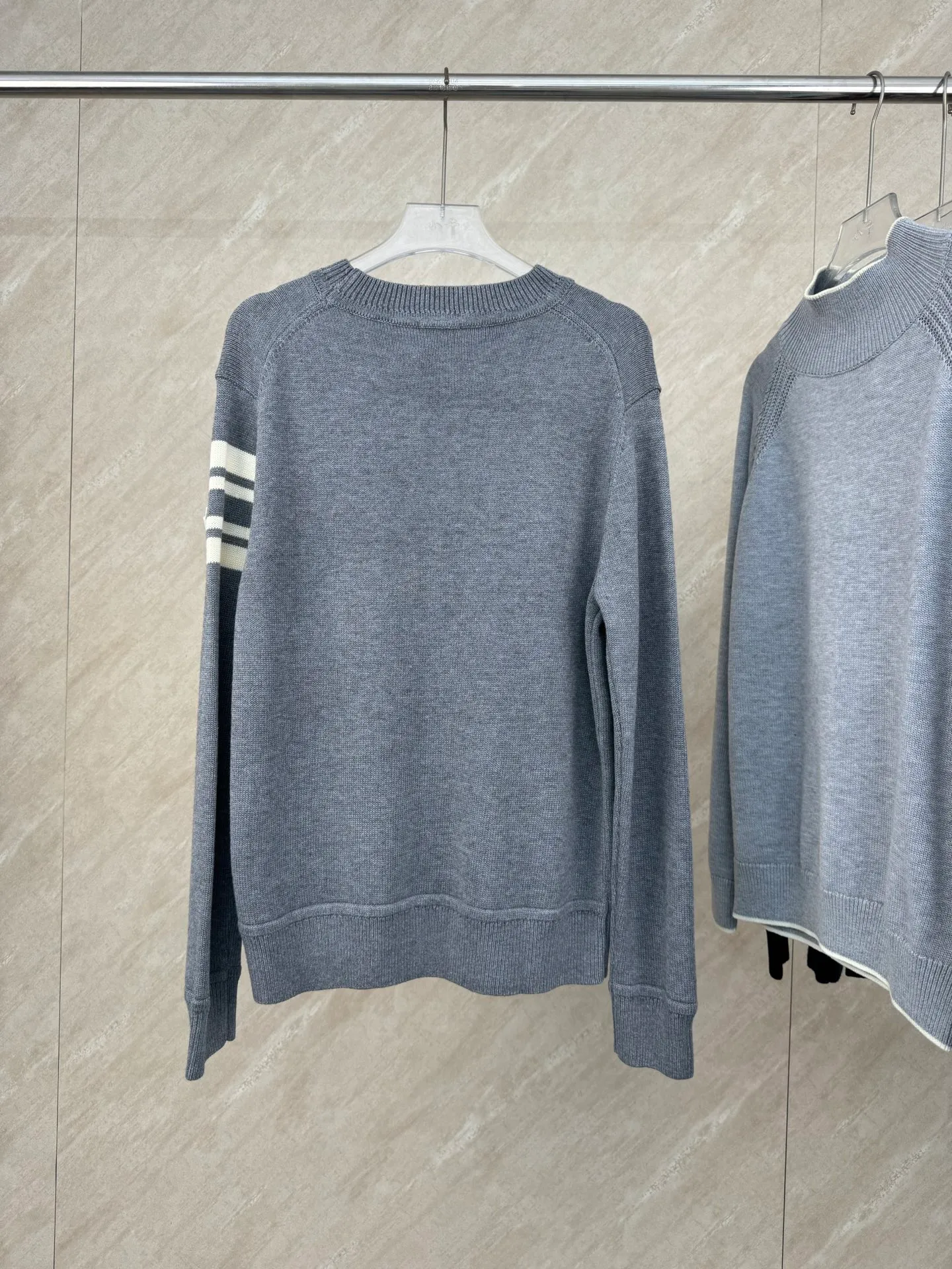 P430 Moncler masked towel embroidered letter logo wool blend knitted round neck pullover sweater Size: S/M/L/XL