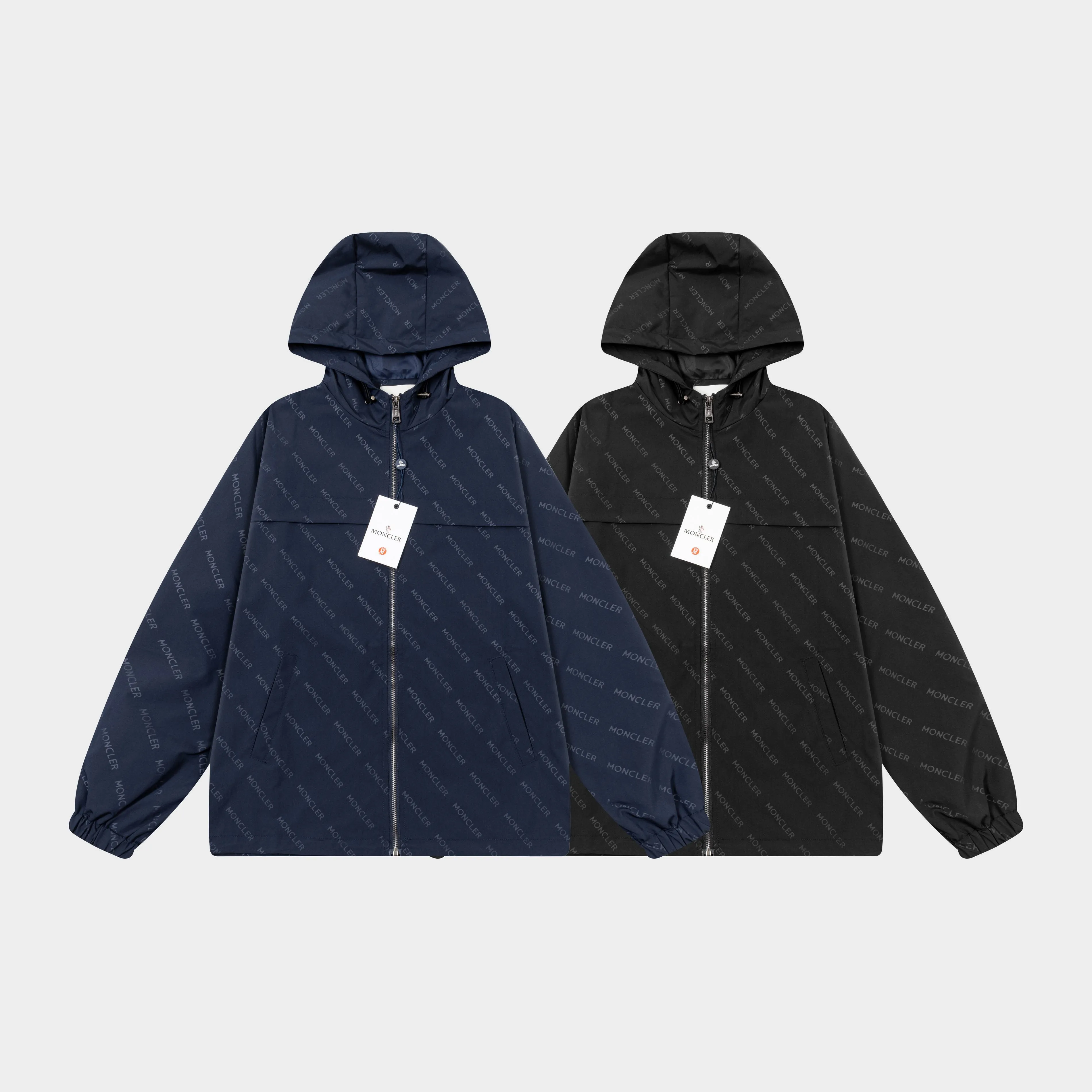 P320 2025 Mouthless MONCLER... New style for autumn and winter Hardware logo. High-quality hooded jacket. Mainly recommended version. Customized fabrics. Higher grade. High-density memory brushed lining. More fashionable and comfortable. High-standard customization. The upper body is very stylish. Classic and versatile. It can be matched with any fashion. The version is super good. It is recommended!  Color: royal blue black Size: M-4XL