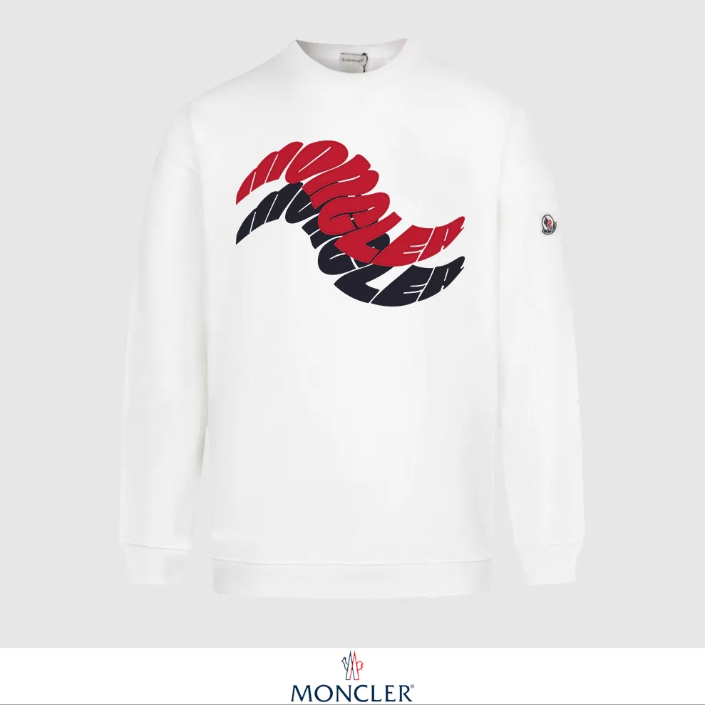 P240 Recommend the most popular Moncler masked 380g printed terry crew neck sweatshirt. Breathable pure cotton fabric. The texture is very soft and comfortable. No shrinkage, no deformation, no pilling). Original customized accessories. Collar label. Wash mark. Hang tag. Packaging (perfect details). Color: White. Black. Size: XS S M L.