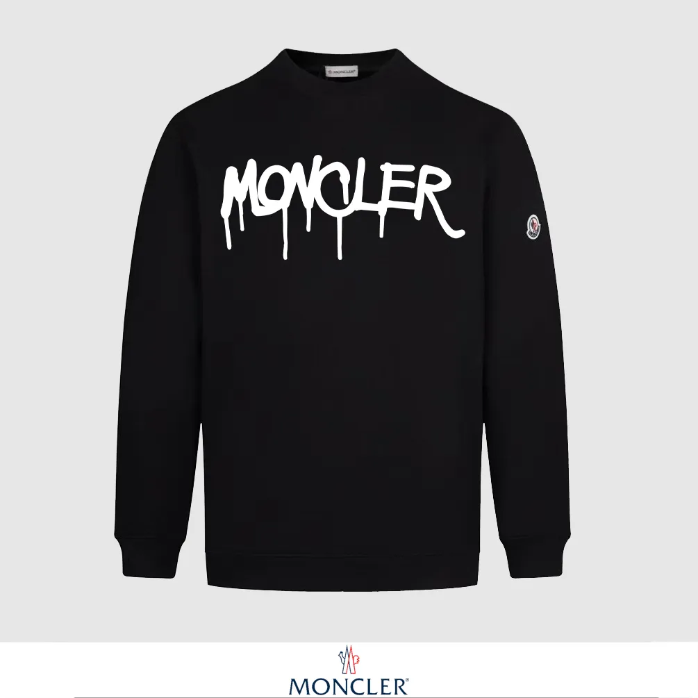 P240 Recommend the most popular Moncler masked 380g printed terry crew neck sweatshirt. Breathable pure cotton fabric. The texture is very soft and comfortable. No shrinkage, no deformation, no pilling). Original customized accessories. Collar label. Wash mark. Hang tag. Packaging (perfect details). Color: White. Black. Size: XS S M L.