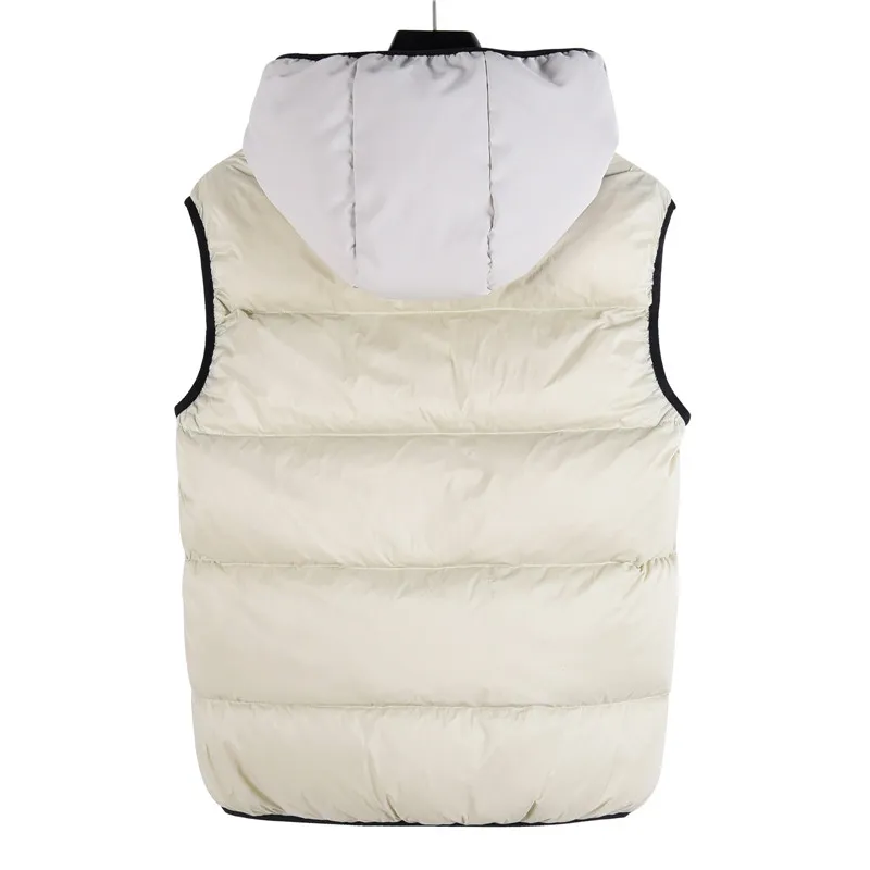 P800 𝑴𝒐𝒏𝒄𝒍𝒆𝒓｜Moncler/Moncler 25𝒔𝒔 Guersac autumn and winter new twill craft hooded [removable hood] light luxury fashionable down vest for men and women #T48# 𝑺𝒊𝒛𝒆：𝟭# 𝟮# 𝟯# 𝟰# 𝟱# Product color: black, beige