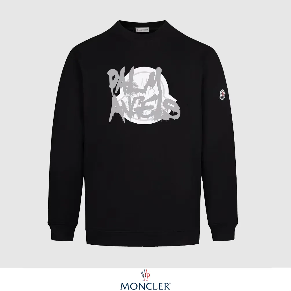 P240 Recommend the most popular Moncler masked 380g printed terry crew neck sweatshirt. Breathable pure cotton fabric. The texture is very soft and comfortable. No shrinkage, no deformation, no pilling). Original customized accessories. Collar label. Wash mark. Hang tag. Packaging (perfect details). Color: White. Black. Size: XS S M L.