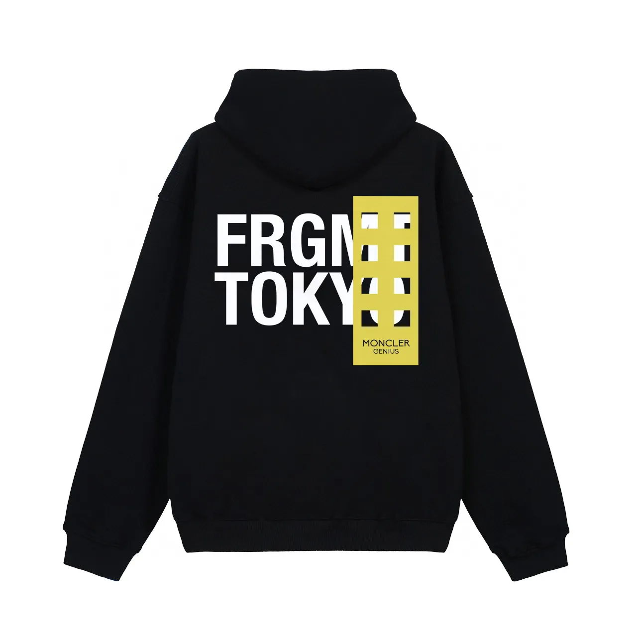 P270 Recommended for sale with confidence Moncler Mouth Mouth 480g Velvet printed hooded sweatshirt Australian velvet fabric is soft and comfortable, does not shrink, does not deform, does not pill) Original customized accessories Collar label Wash mark Hang tag Packaging (perfect details) Color White Black Size XS-L - Copy (12)