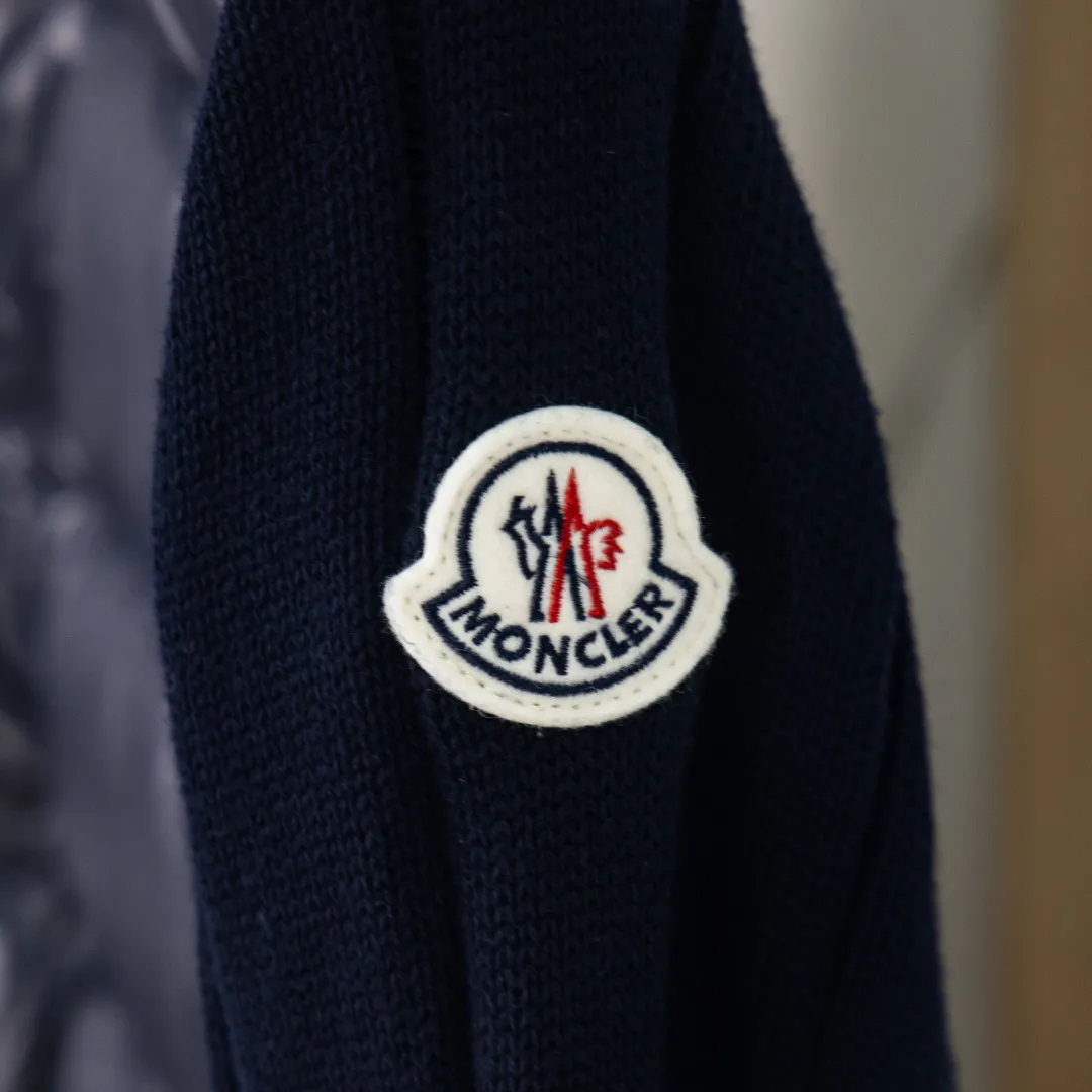 P760 zp version [exclusive supply] Moncler Mouth 23 New Men's Thin Knitted Splicing Down Jacket Winter Regular Color: Blue Size: M L XL 2XL 3XL Number: MM10626