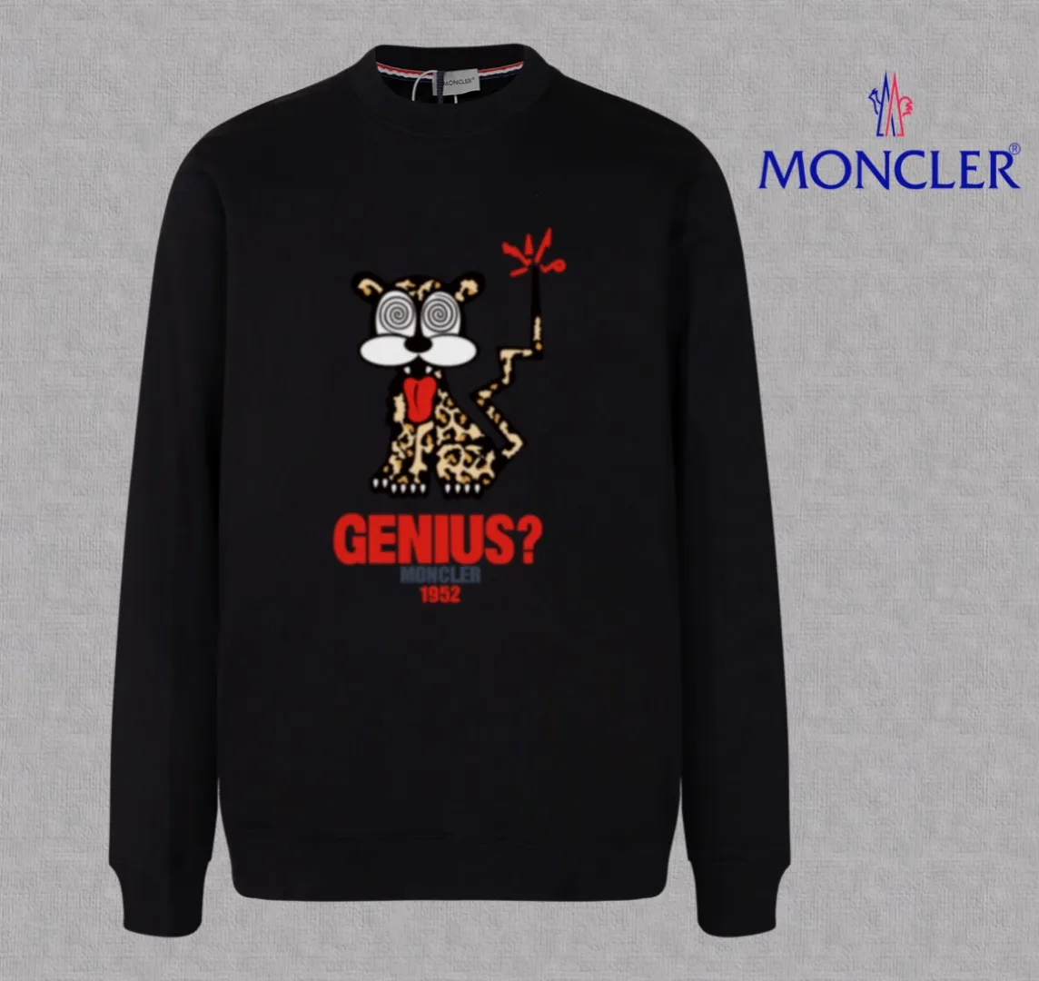 P210 High-version sweatshirt) [Long-term stock] 〖𝐌𝐎𝐍𝐂𝐋𝐄𝐑~Mask〗 Made of 440g heavy-weight fabric. It is different from the market currency. It can be matched with any variety and is properly handsome. 😎The whole dress is made of double waistcoats. The double waistcoats make the whole dress more three-dimensional. Not ordinary factories can do such fine work. 2025 Spring runway version of the T stage, on sale at the counter, round neck terry sweatshirt, high-end double-strand pure cotton, custom-made stretch ribs, dyed in the same vat, complete with three standards, matched with exquisite embroidered LOGO on the chest, simple and advanced, same style for men and women. Color: black, apricot, white, size: S M L XL 2XL