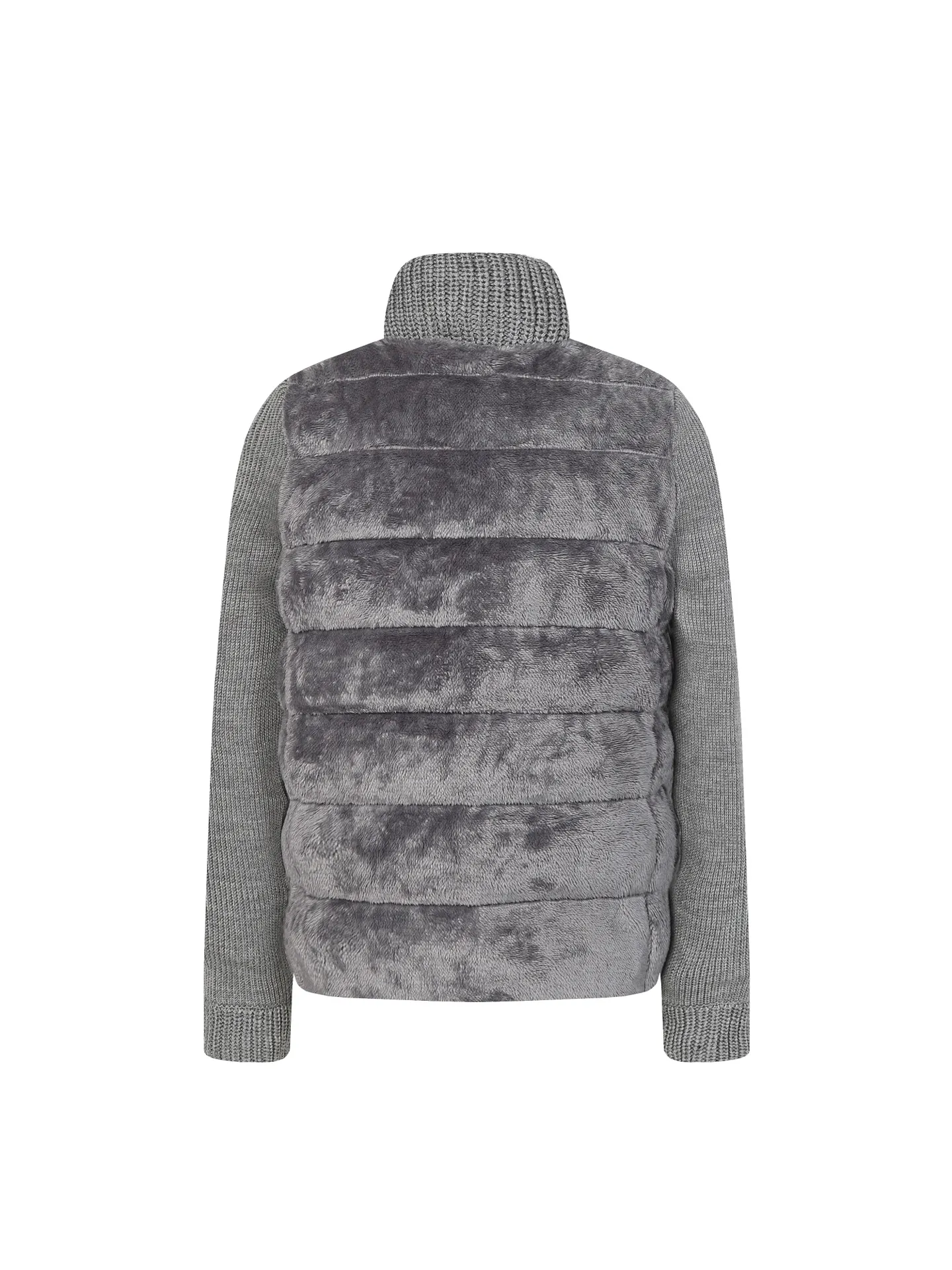 P640 Women's Style] Moncler/Moncler Women's Teddy Teddy Velvet Splicing Knitted Cardigan This cardigan is made of wool and teddy velvet style fabrics, providing a soft and comfortable wearing experience. Midweight knitted piece with down-filled front and back that can easily be worn as a outer layer in warmer weather. Color: white/pink/grey Size: SML