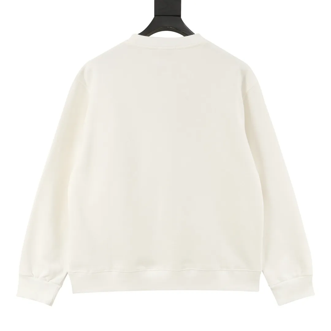 P460 Moncler 25FW graffiti logo round neck sweatshirt 480g high-grade combed cotton fabric Counter collar label Purchasing grade white thick plate hang tag Original hanging grain Three-dimensional foam printing on the front and back Strong sense of layering Same style for men and women Couple style Oversize version Loose Size: S-XL