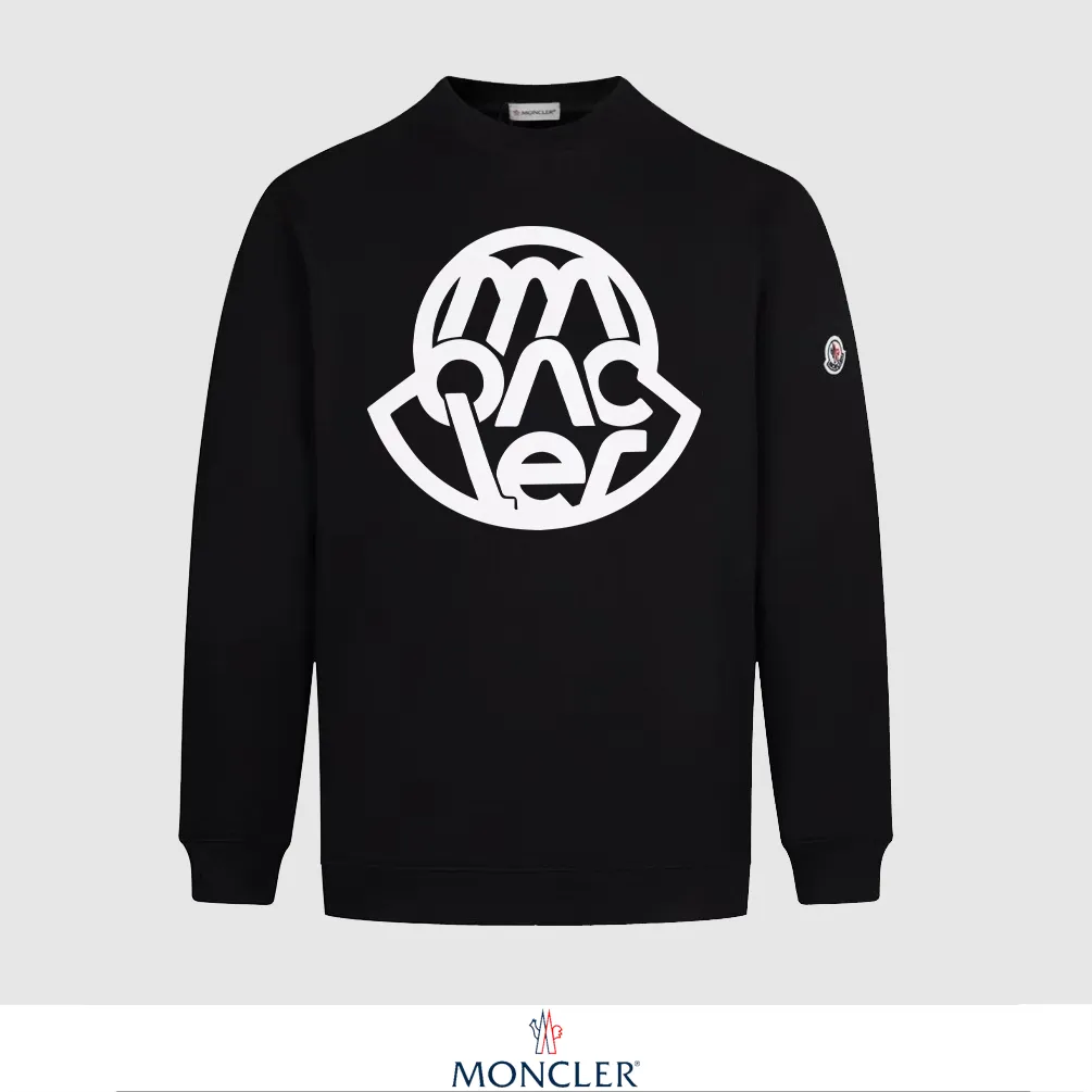 P240 Recommend the most popular Moncler masked 380g printed terry crew neck sweatshirt. Breathable pure cotton fabric. The texture is very soft and comfortable. No shrinkage, no deformation, no pilling). Original customized accessories. Collar label. Wash mark. Hang tag. Packaging (perfect details). Color: White. Black. Size: XS S M L.