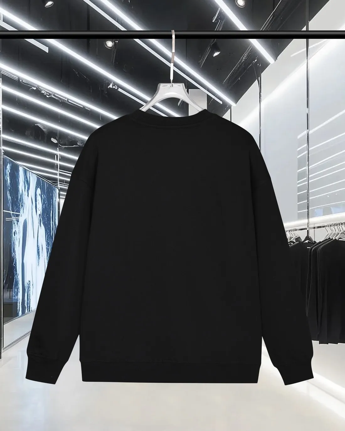 P220 (Next day shipping) MONCLER/Mousse 2025Fw new autumn and winter style 400g pullover round neck long-sleeved sweatshirt Three-dimensional offset letter logo embossed technology Same style for men and women Brand classic Pure cotton fabric Official synchronization High version High quality Fashion personality Versatile trend Pure original quality Original fabric Hang tag Collar label Washed wheat Three complete labels Color: Black. White. Size: S-XL