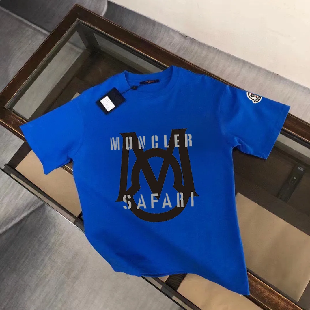P140 Brand [MONCLER] (Good News for Fat People) original men's casual short-sleeved T-shirt, new product for spring and summer 2025, customized top-notch logo craftsmanship on the chest, matched with the entire details, quality and tailoring design are first-class, customized imported mercerized cotton fabric! Full of style, the color scheme is light and versatile. M-5XL (wear up to 220 pounds)