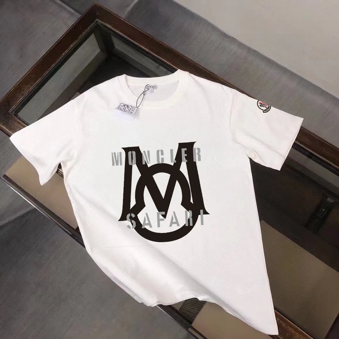 P140 Brand [MONCLER] (Good News for Fat People) original men's casual short-sleeved T-shirt, new product for spring and summer 2025, customized top-notch logo craftsmanship on the chest, matched with the entire details, quality and tailoring design are first-class, customized imported mercerized cotton fabric! Full of style, the color scheme is light and versatile. M-5XL (wear up to 220 pounds)