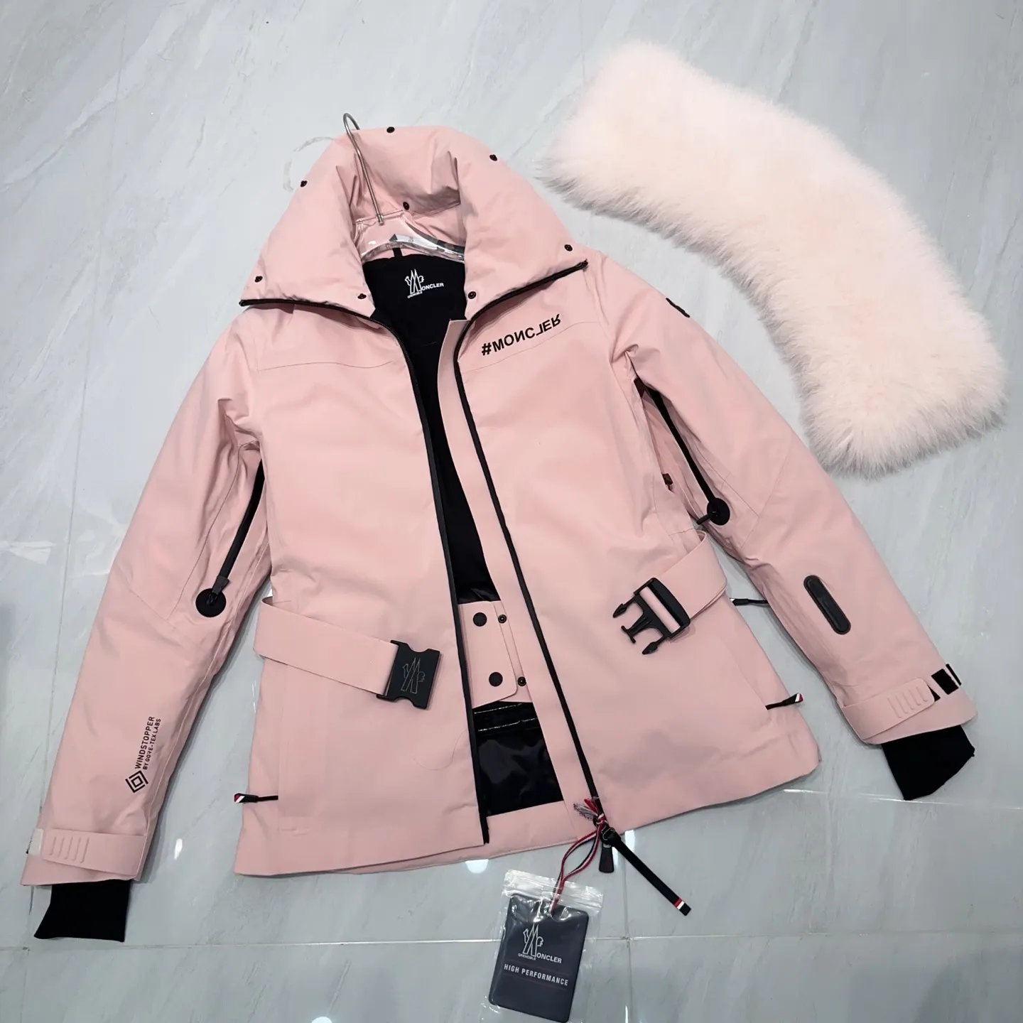 P1700 MONCLER VIZELLE 25 new JACKET women's ski series down jacket Color: black white pink Size: 012