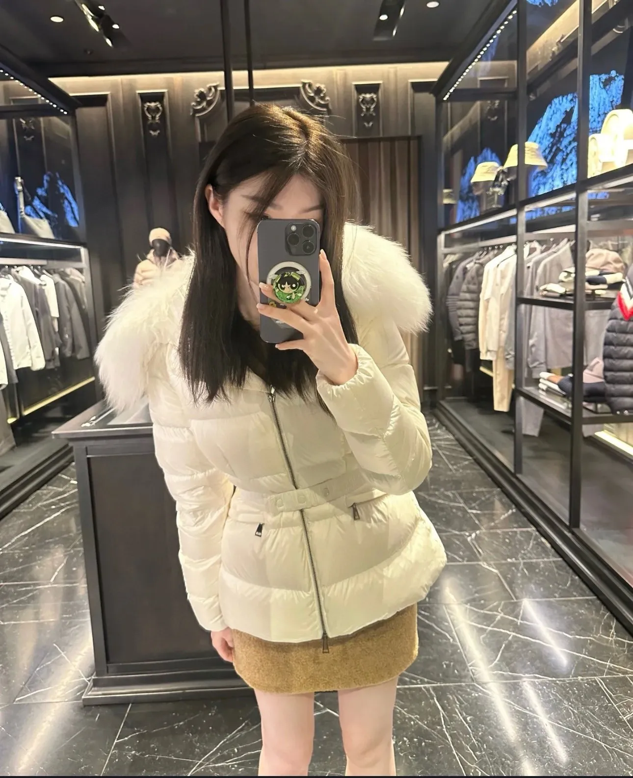 P980 Short Moncler Boed Short Women's Gram. Fox Fur Collar/Wool Collar/Synchronized On Sale.