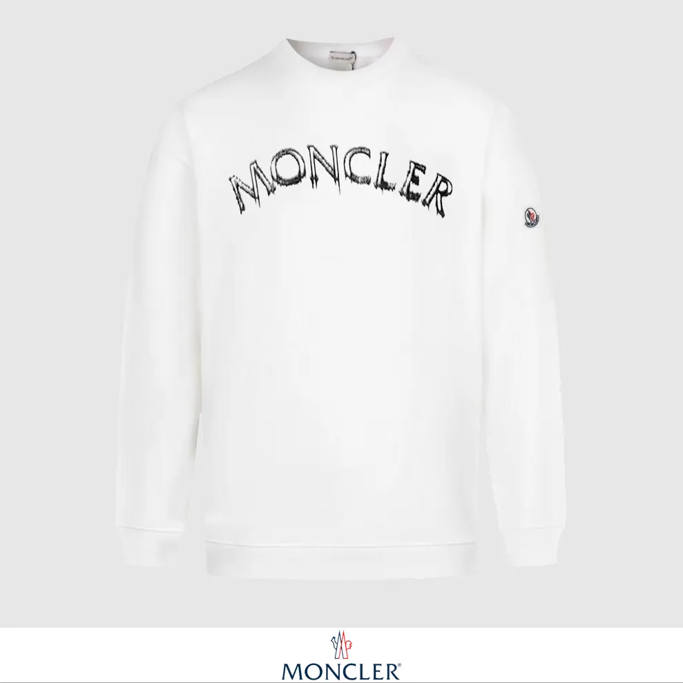 P240 Recommend the most popular Moncler masked 380g printed terry crew neck sweatshirt. Breathable pure cotton fabric. The texture is very soft and comfortable. No shrinkage, no deformation, no pilling). Original customized accessories. Collar label. Wash mark. Hang tag. Packaging (perfect details). Color: White. Black. Size: XS S M L.