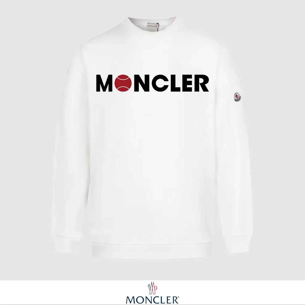 P240 Recommend the most popular Moncler masked 380g printed terry crew neck sweatshirt. Breathable pure cotton fabric. The texture is very soft and comfortable. No shrinkage, no deformation, no pilling). Original customized accessories. Collar label. Wash mark. Hang tag. Packaging (perfect details). Color: White. Black. Size: XS S M L.