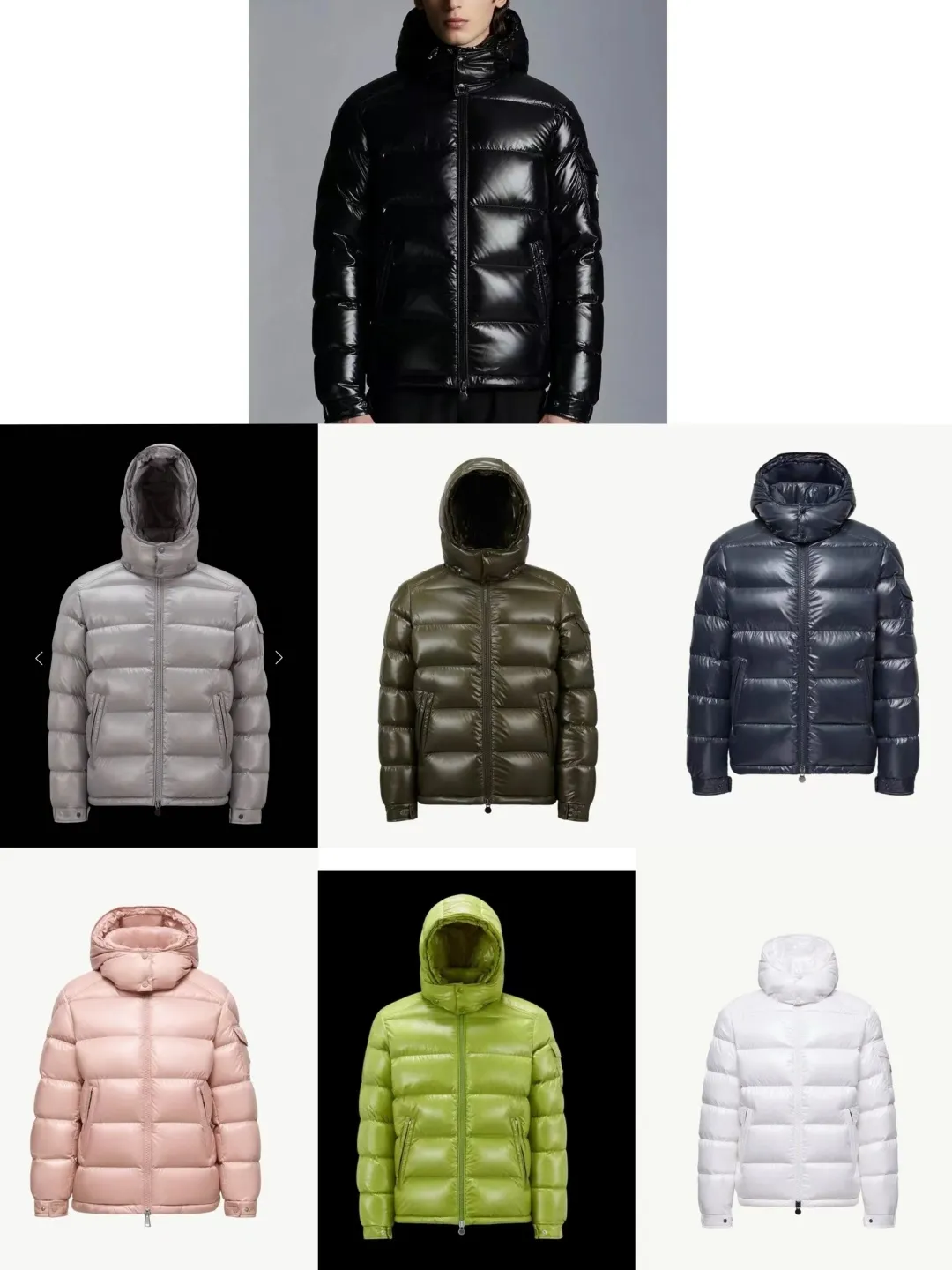 P700 #Moncler/Multiple Mouth #MAYA Maya Eason Chan star's same style, a classic model #Men's and women's style!  Made of nylon with signature rectangular quilting, it is the epitome of Moncler style. A classic short design that transcends seasons and fashions, with a statement silhouette, removable hood and adjustable hem, the armband pocket down jacket is influenced by the iconic outerwear of the 1980s. Maya revisits looks from the Moncler archives with modern style and cutting-edge elements, the result of the brand's expertise in ski equipment. Both in terms of sport and style, this high-performance and positive-spirited jacket has all the elements that a competitive man needs to claim the title. ➖NFC sensor anti-counterfeiting chip ➖Exclusively adopts Taiwan original nylon inner and outer fabrics. ➖Accessories and hardware are customized from the original factory to restore genuine quality.  Color size: classic black (black base, gray base 1-6) pink (0-3) white (1-5) gray (1-5) avocado green (1-5) midnight blue (1-6) olive green (1-6)