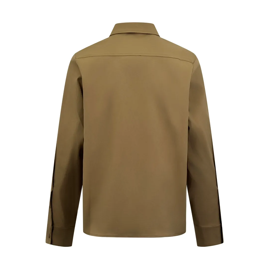 P460 Moncler logo zipper shirt jacket. Customized high-quality cotton hidden pattern gabardine. Full of texture. Comfortable and close to the skin. The brown tone exudes restrained tenderness. The iconic Moncler logo embroidered logo is embellished on it to increase brand recognition. Simple and smooth lines. The zipper opening and closing also follows the principle of minimalism. Use simplicity as the pen and texture as the ink. Use the simplest elements to outline the most moving fashion picture. Process 1: Imported special machine infrared is used to locate the "Moncler logo embroidery", the position is more precise and firm. Process 2: Template machine to open the bag. The preset template guides the position, shape and size of the bag. The accuracy ensures the quality of the bag opening. Process 3: The fabrics are washed and have a better hand feel. Not easy to deform, not easy to shrink, not easy to fade, and maintain long-term beauty. Accessories: Customized 1:1 Moncler embroidered logo Customized 1:1 Moncler snap button Customized 1:1 Moncler zipper Customized 1:1 Moncler trademark Fit: Loose fit Size: S M L XL Style number: 25304