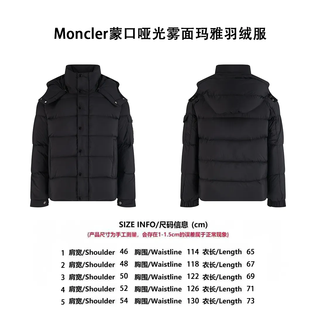 [Size Chart] Moncler Vezere Matte Maya Down Jacket (Black) P1010