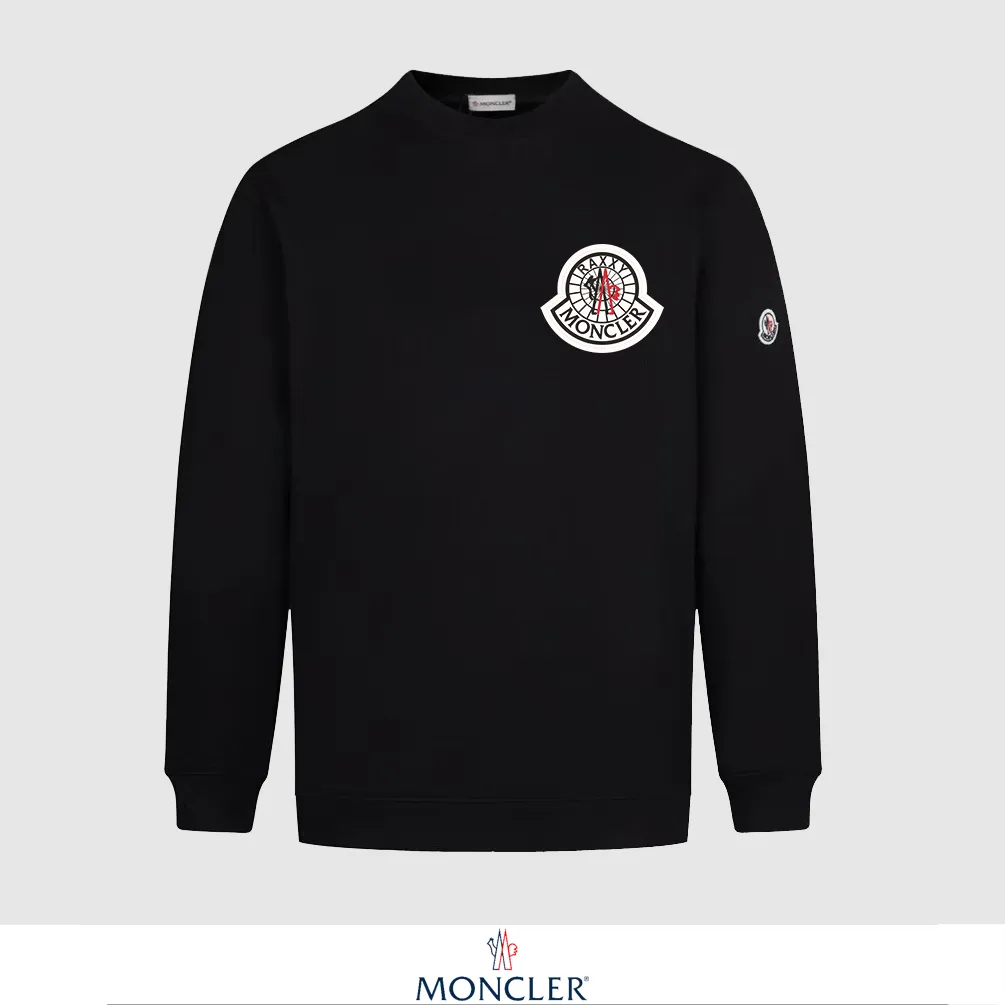 P240 Recommend the most popular Moncler masked 380g printed terry crew neck sweatshirt. Breathable pure cotton fabric. The texture is very soft and comfortable. No shrinkage, no deformation, no pilling). Original customized accessories. Collar label. Wash mark. Hang tag. Packaging (perfect details). Color: White. Black. Size: XS S M L.