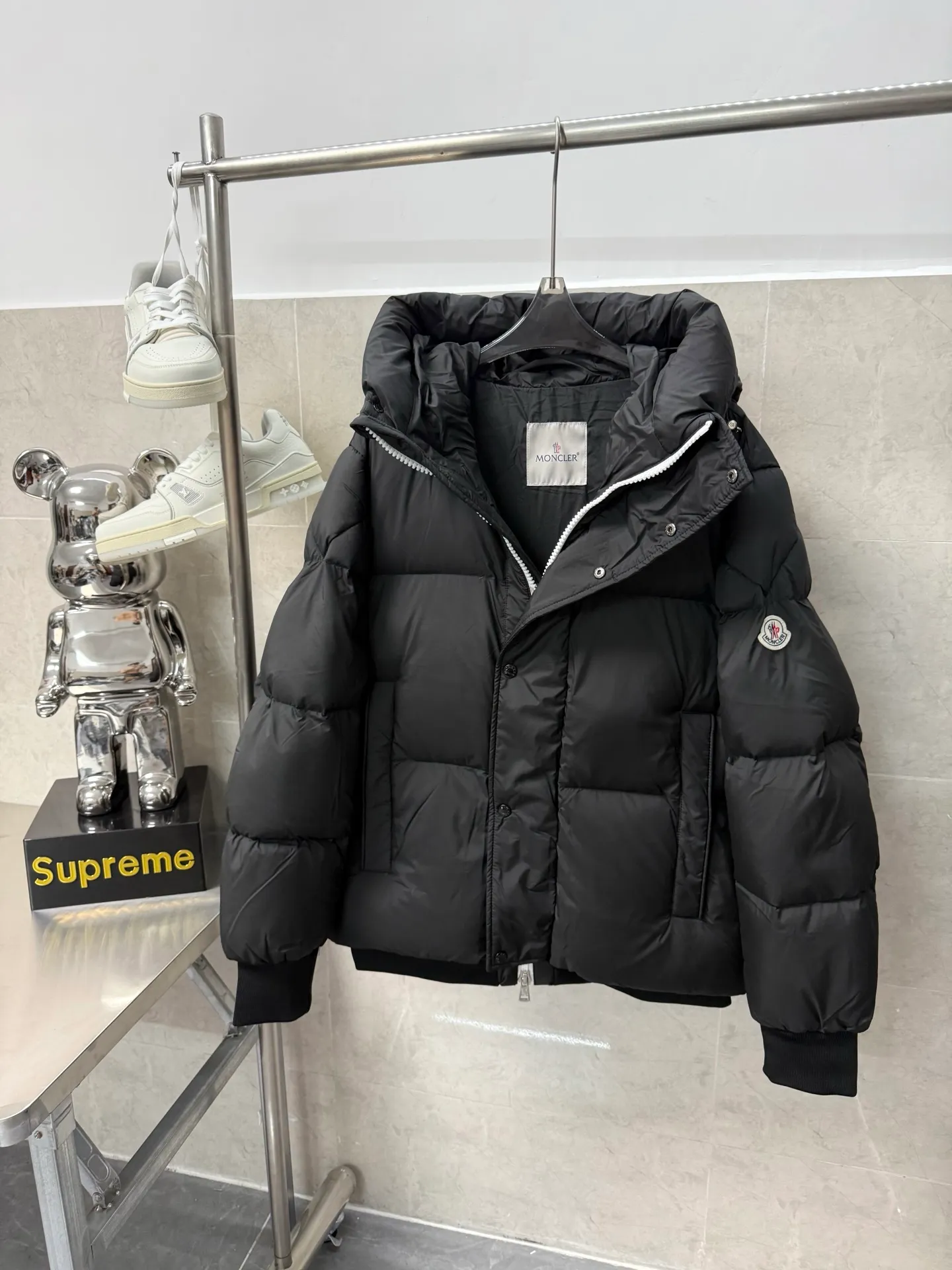 P980 Moncler autumn and winter new down jacket, top version, original customized hardware accessories, fully imported and original customized, full and fluffy, super heavy-duty, excellent fabric workmanship, perfect and super soft color, black, light khaki, size: 12345